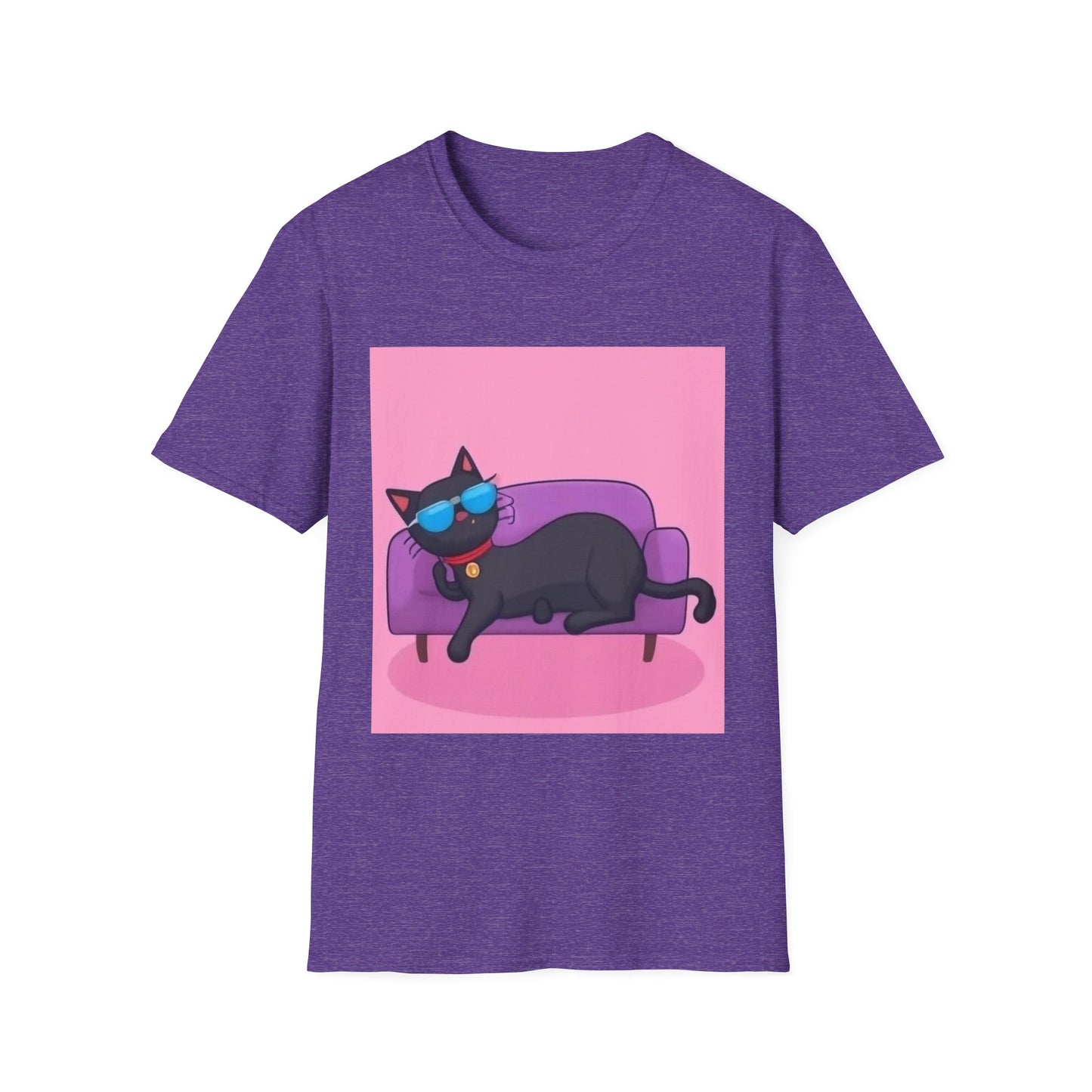 Chill Cat Unisex T-Shirt - Cool Sunglasses & Couch Vibe