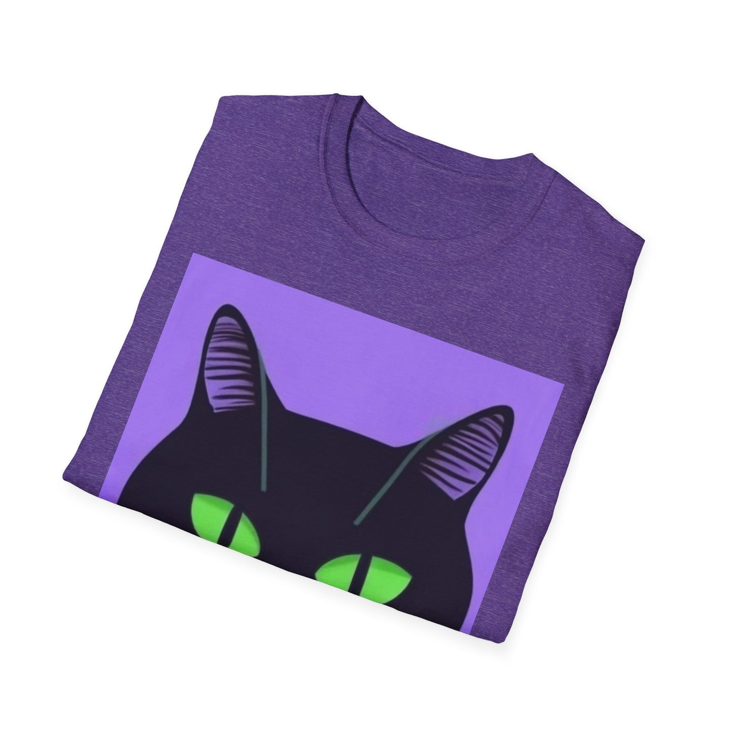 Cool Black Cat Unisex Softstyle T-Shirt - Perfect for Cat Lovers