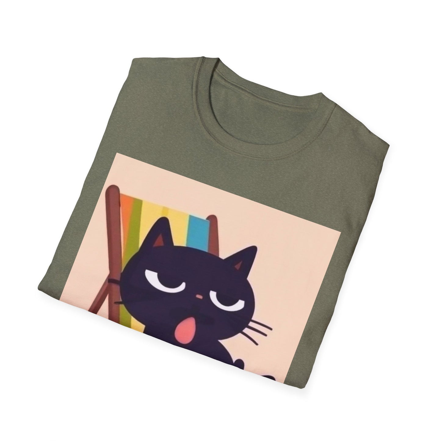 Cute Cat Graphic Unisex Softstyle T-Shirt - Perfect for Cat Lovers