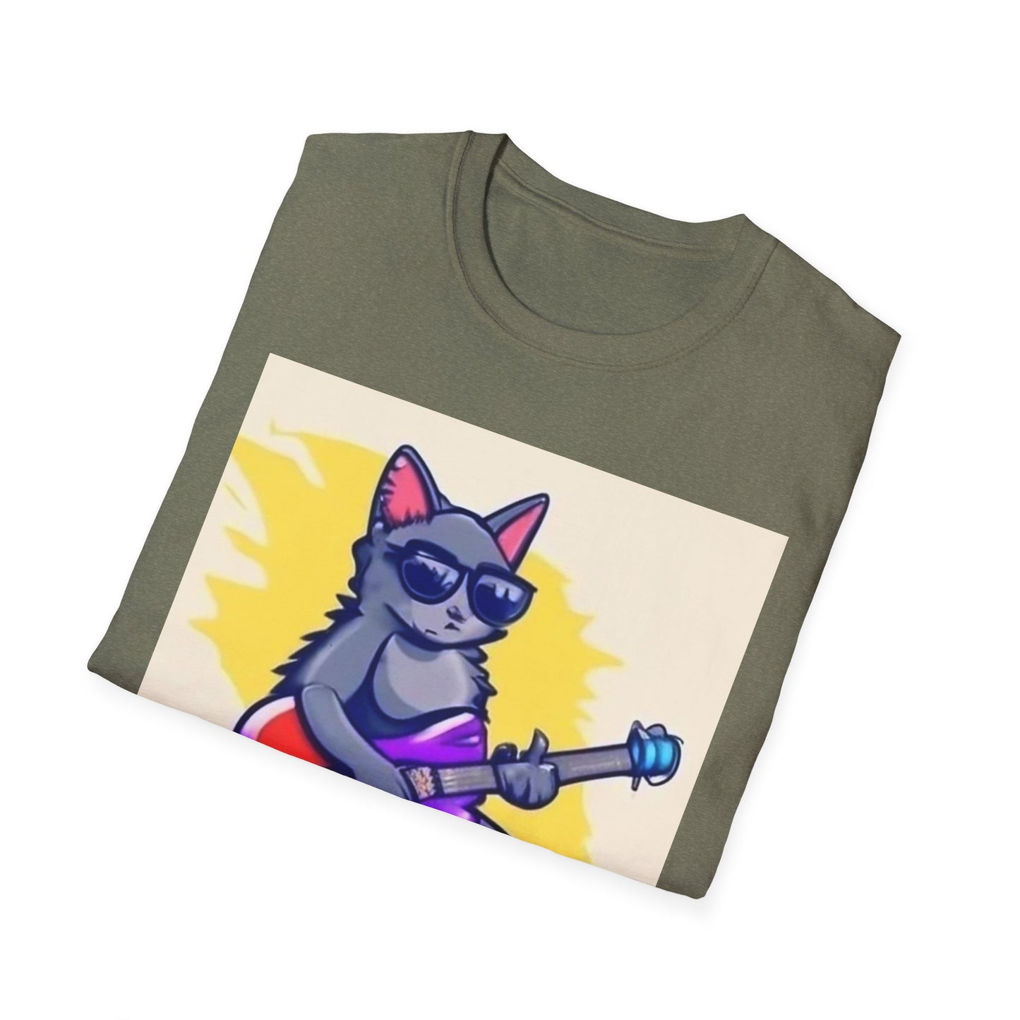 Colorful Tee Cat Rocking