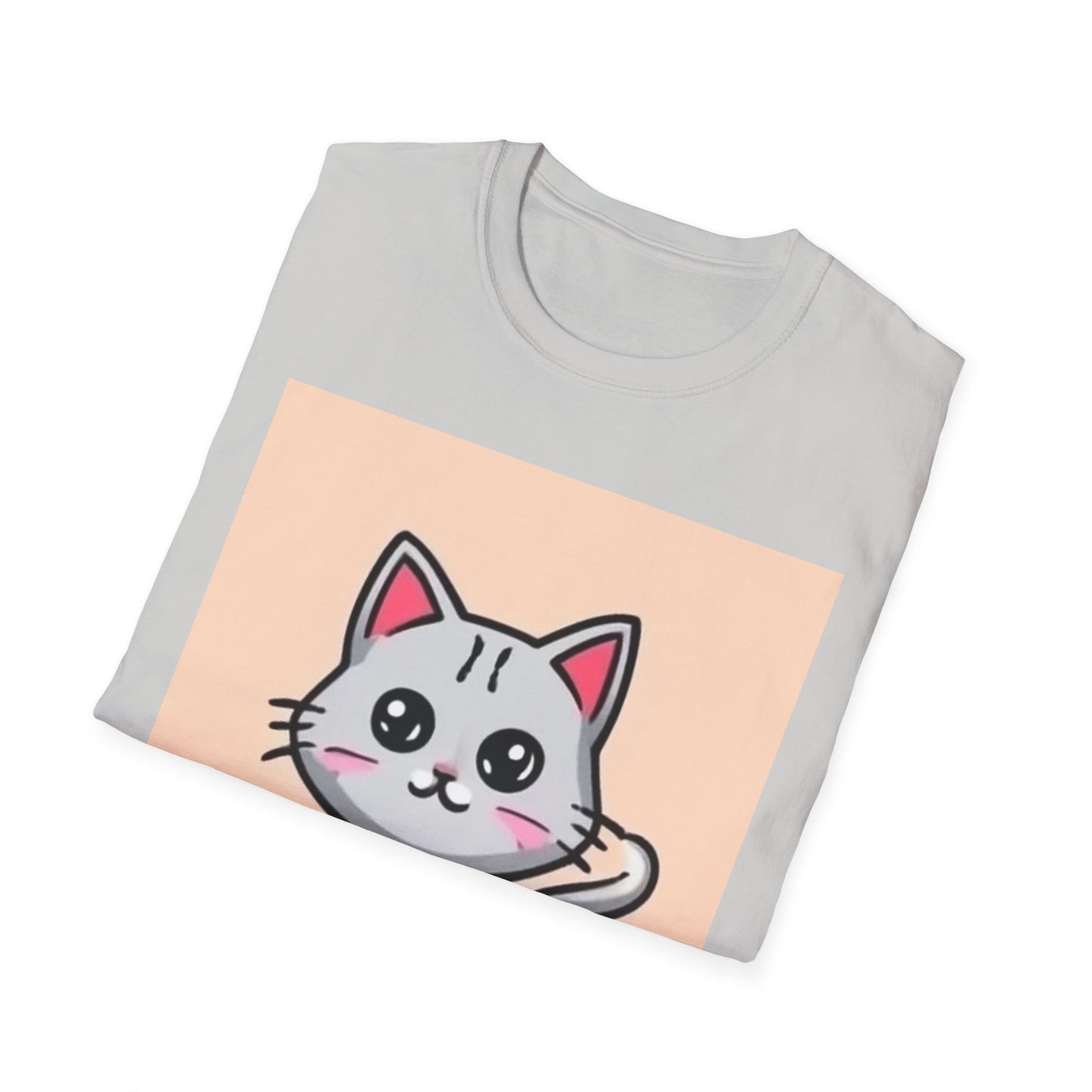 Cute Cat Graphic Unisex Softstyle T-Shirt - Perfect Gift for Cat Lovers