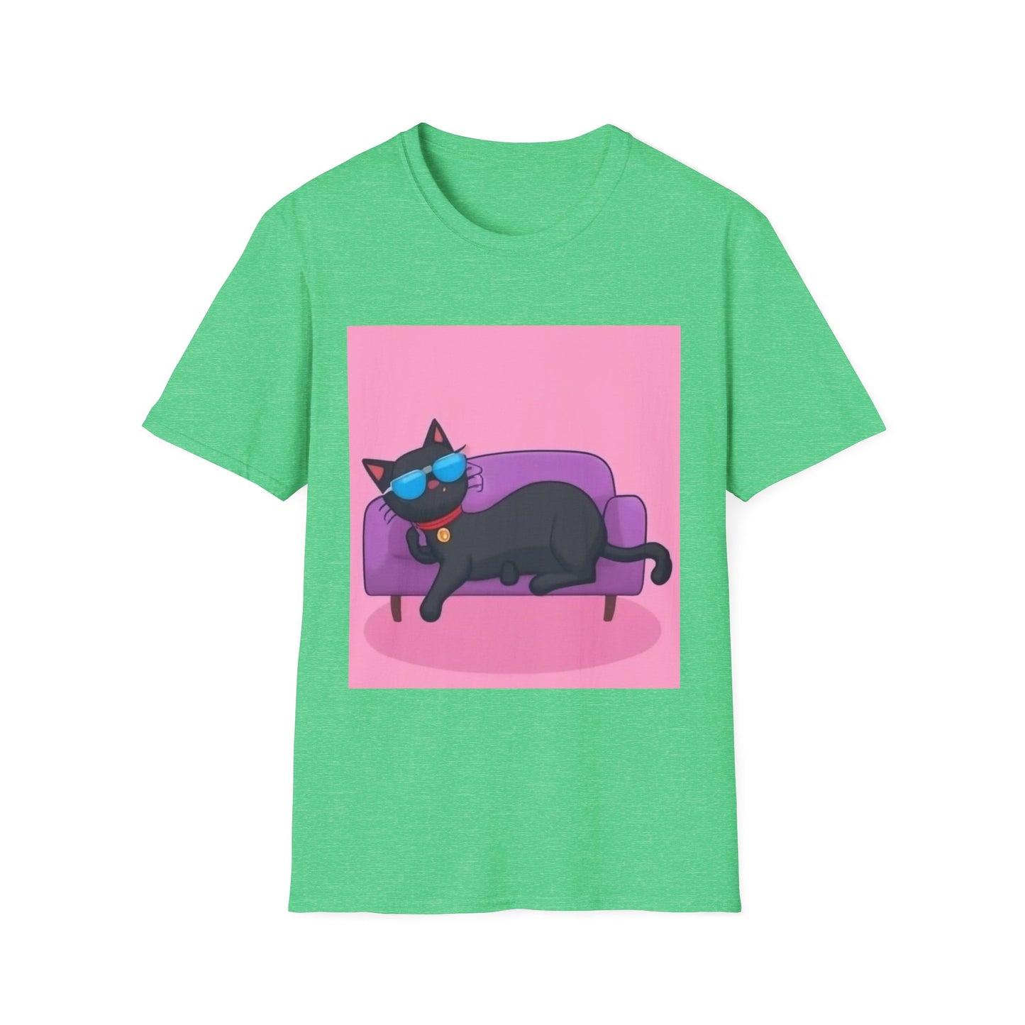 Chill Cat Unisex T-Shirt - Cool Sunglasses & Couch Vibe