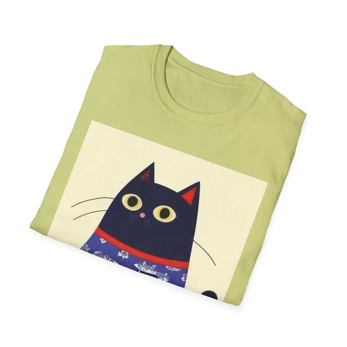 Cute Cat Illustration Unisex Softstyle T-Shirt