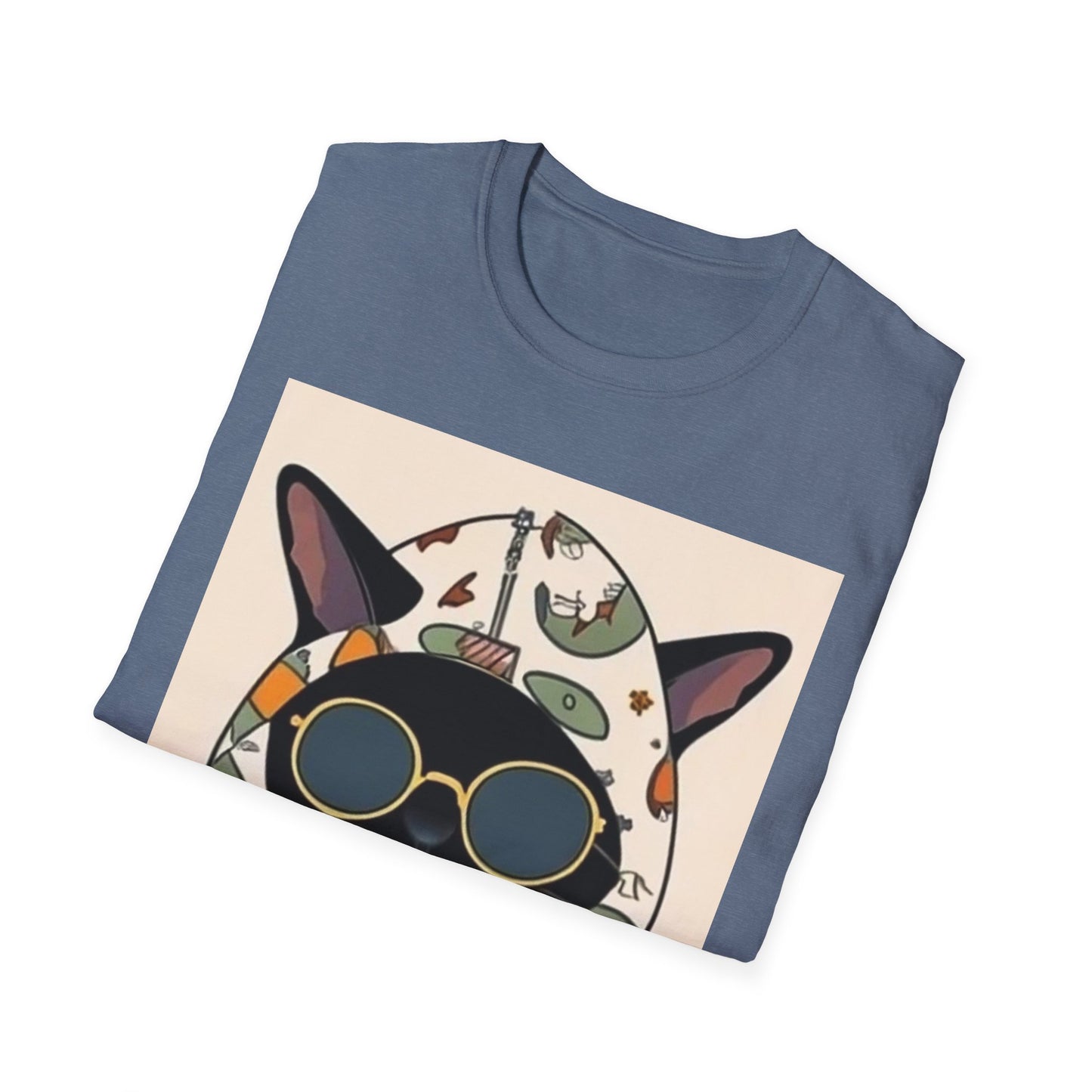 Cool Cat Graphic Unisex Softstyle T-Shirt - Perfect Gift for Cat Lovers