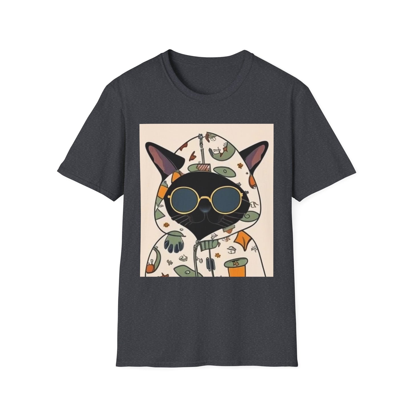 Cool Cat Graphic Unisex Softstyle T-Shirt - Perfect Gift for Cat Lovers