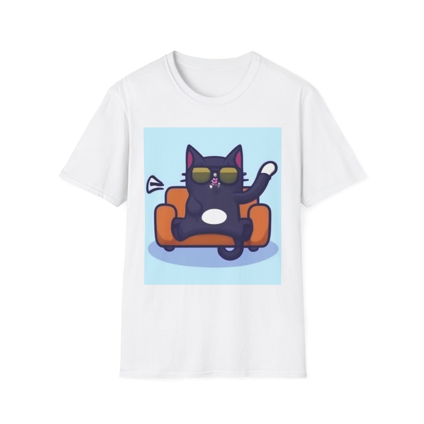 Chill Cat Unisex Softstyle T-Shirt - Perfect for Cat Lovers and Cozy Days