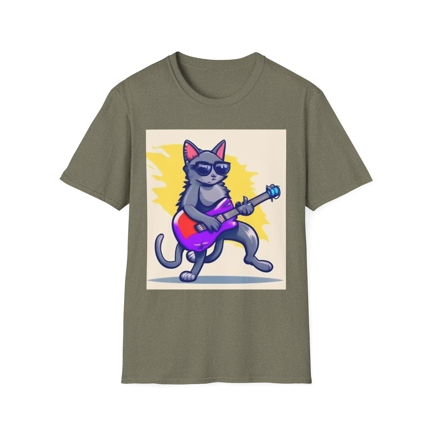 Colorful Tee Cat Rocking