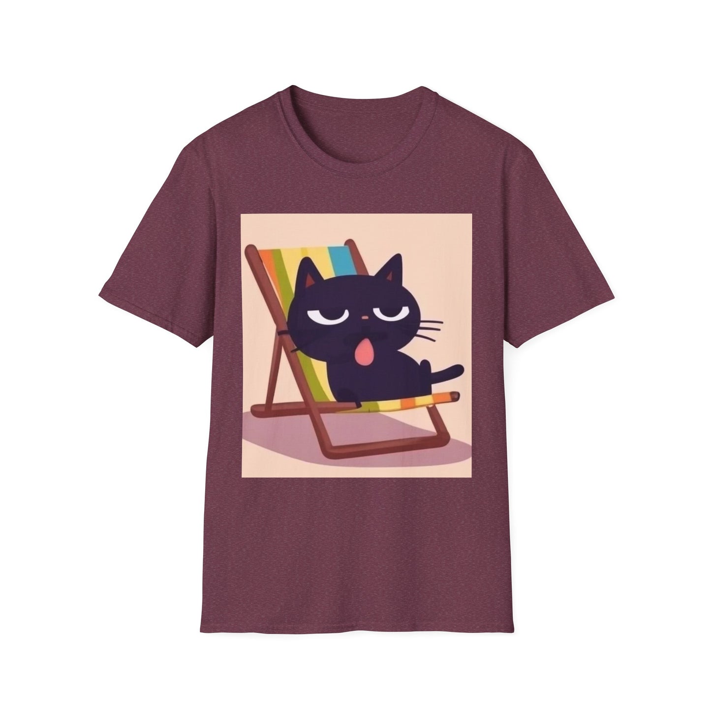 Cute Cat Graphic Unisex Softstyle T-Shirt - Perfect for Cat Lovers