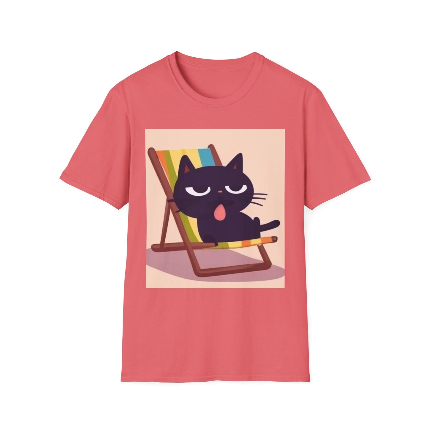 Cute Cat Graphic Unisex Softstyle T-Shirt - Perfect for Cat Lovers