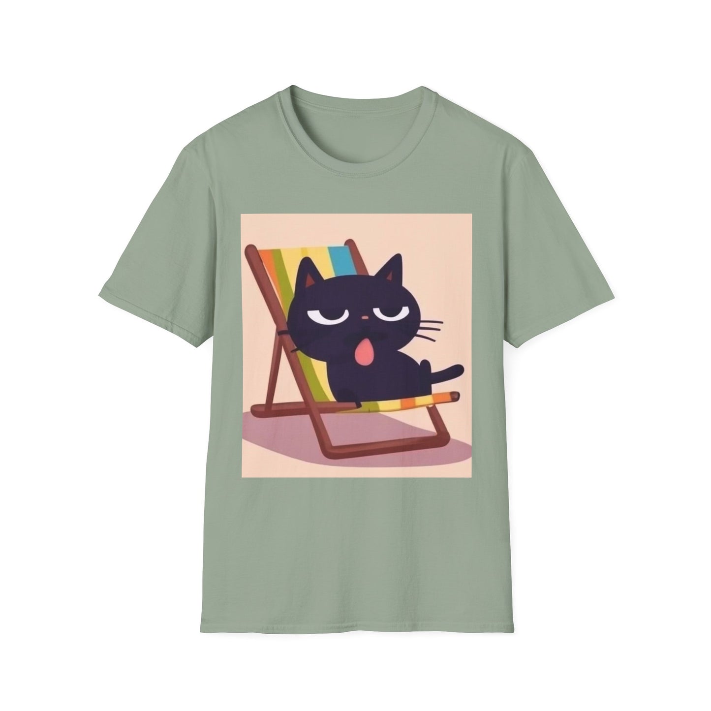 Cute Cat Graphic Unisex Softstyle T-Shirt - Perfect for Cat Lovers