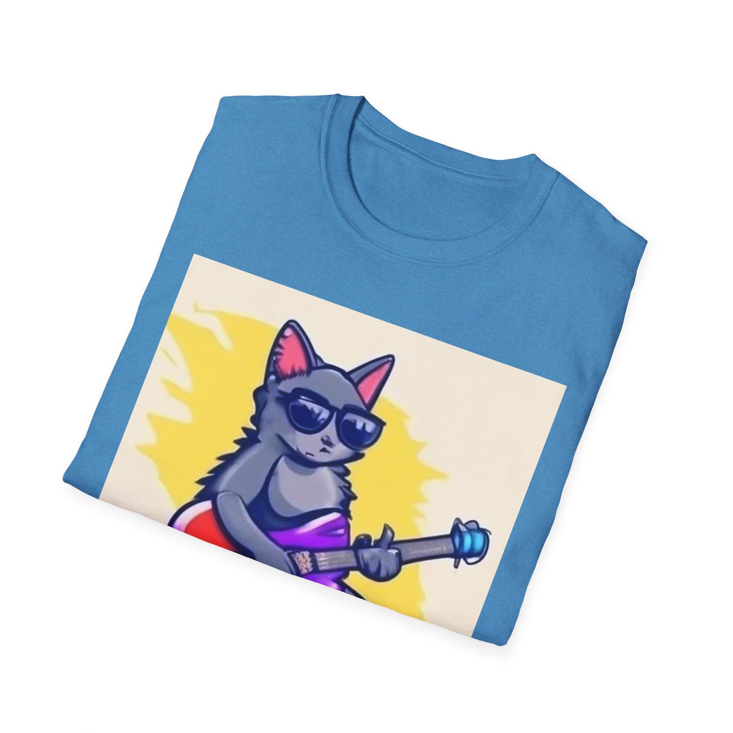 Colorful Tee Cat Rocking