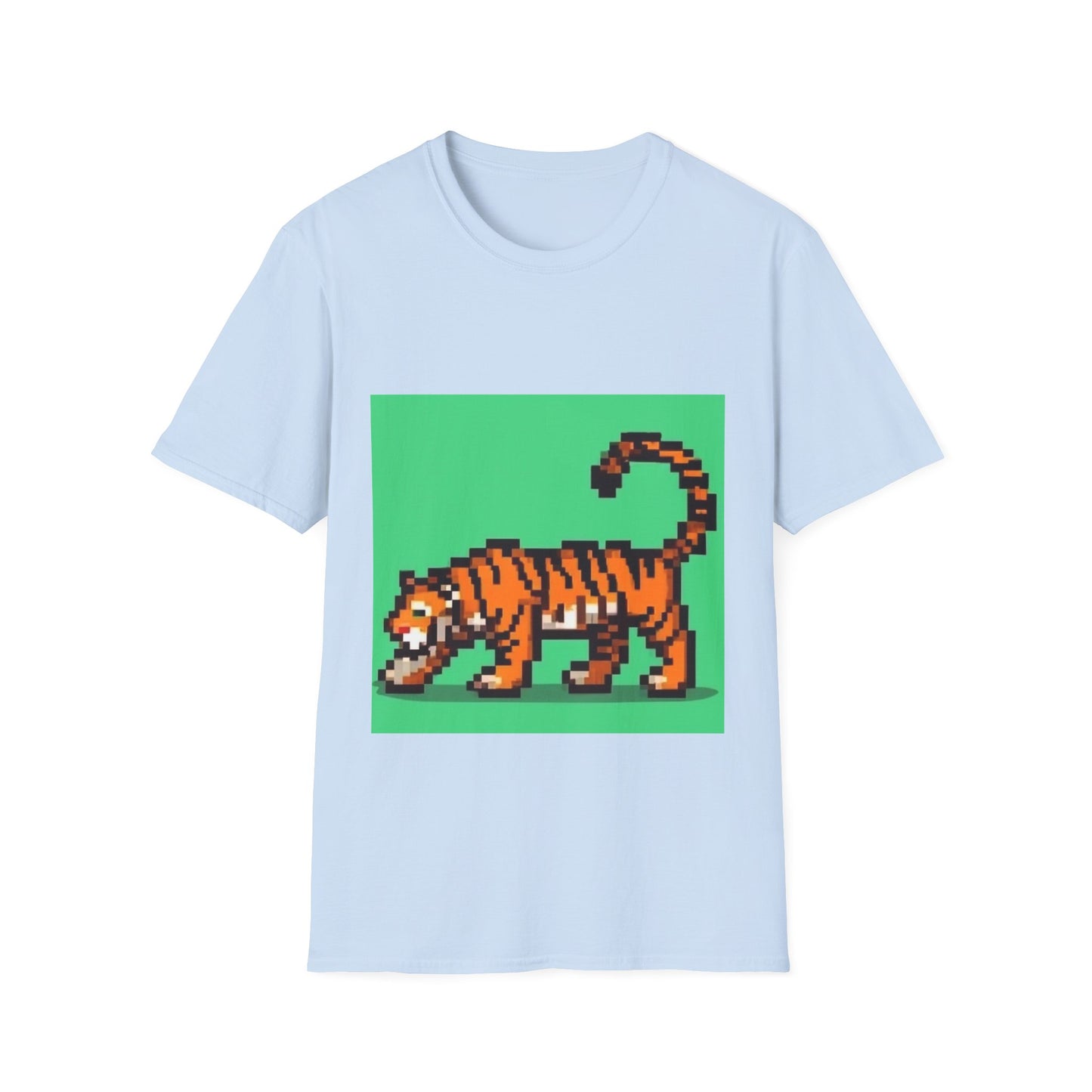 Unisex Softstyle T-Shirt Tiger Pixel Art