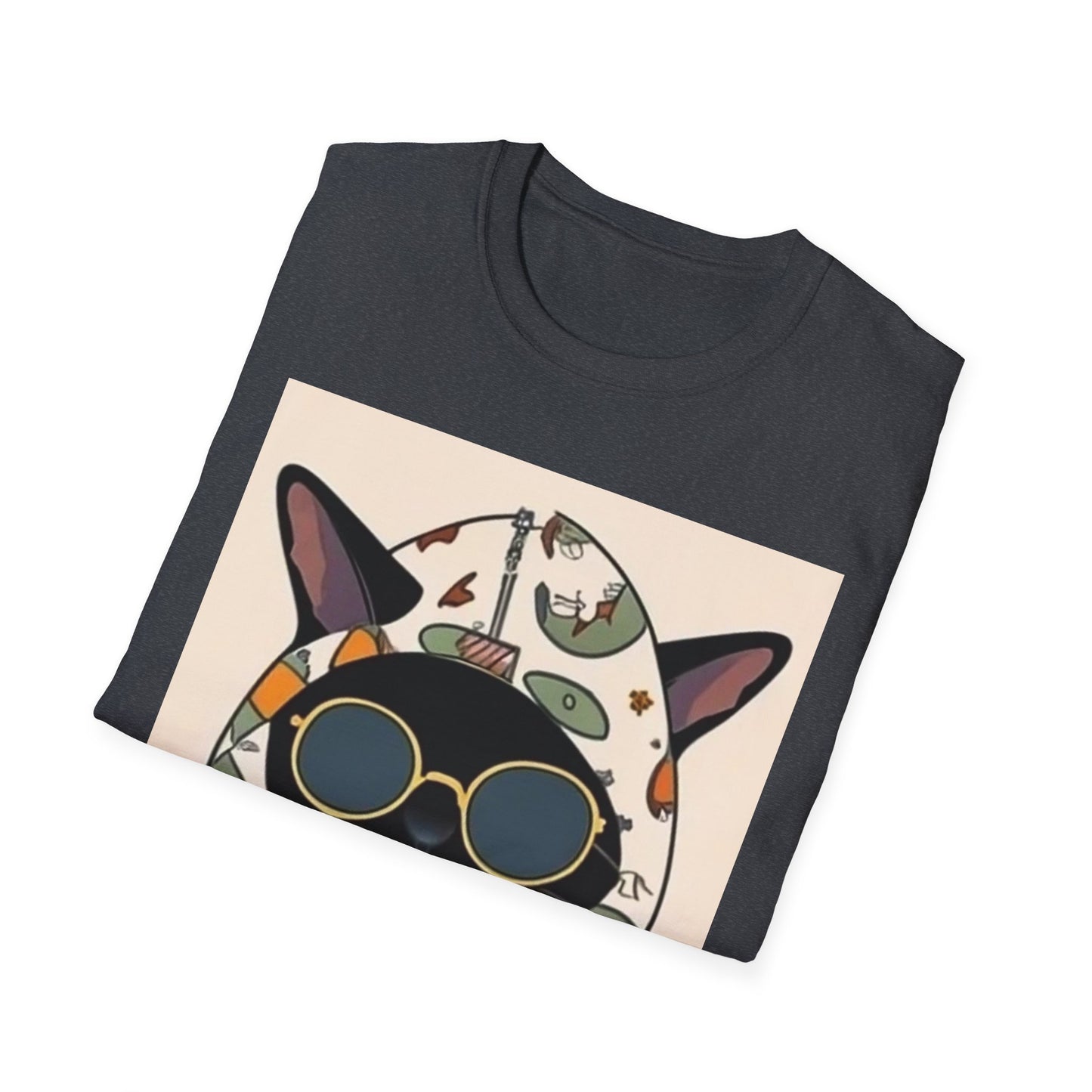 Cool Cat Graphic Unisex Softstyle T-Shirt - Perfect Gift for Cat Lovers