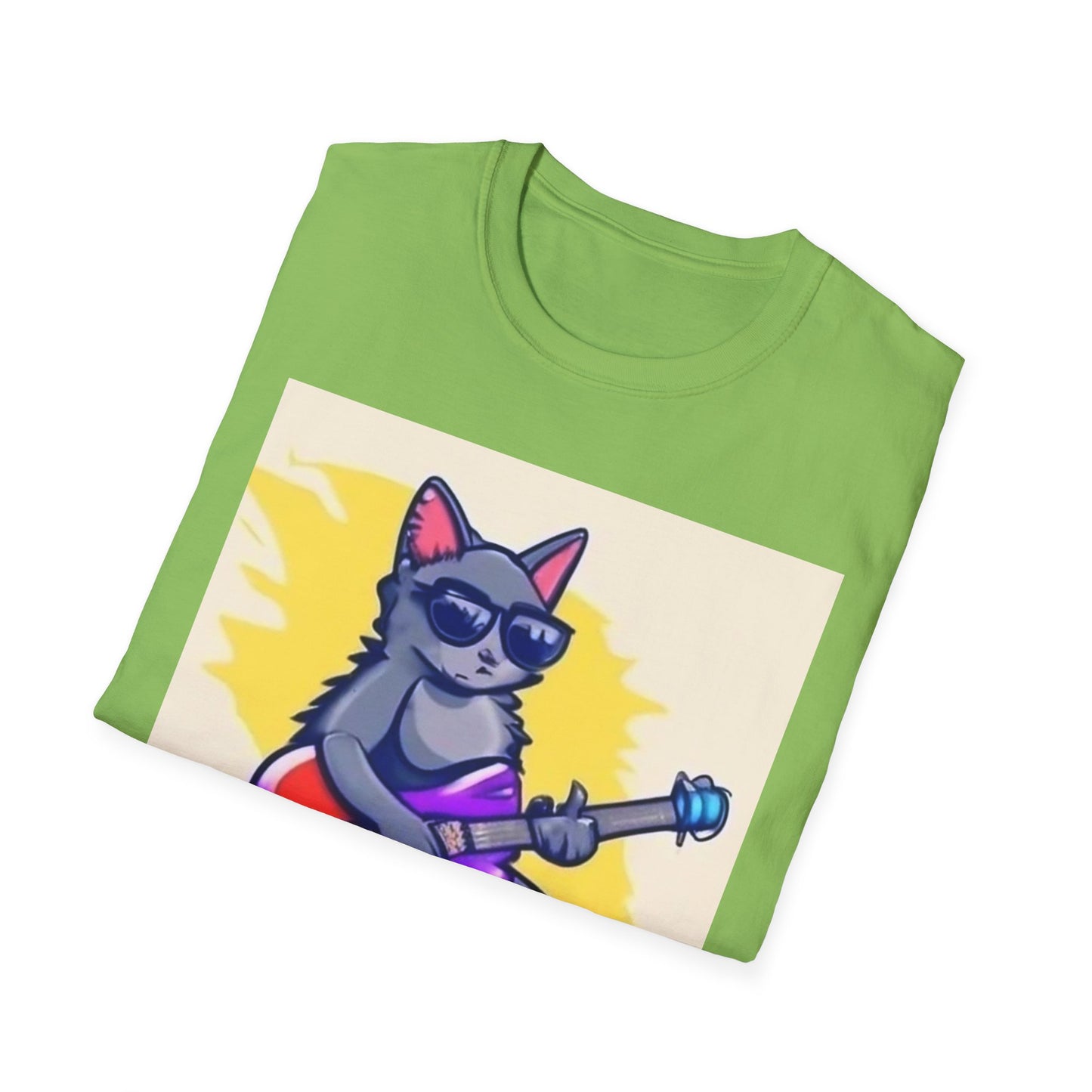 Colorful Tee Cat Rocking