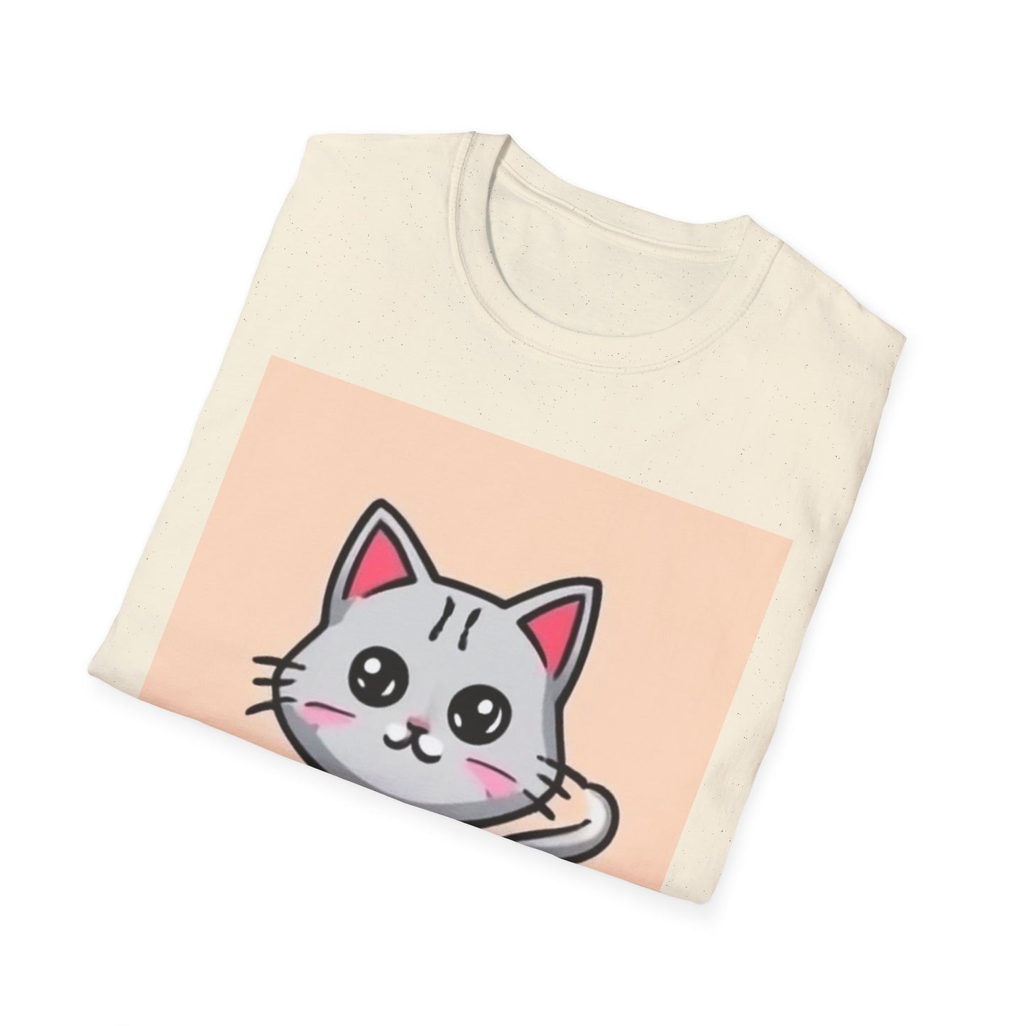 Cute Cat Graphic Unisex Softstyle T-Shirt - Perfect Gift for Cat Lovers