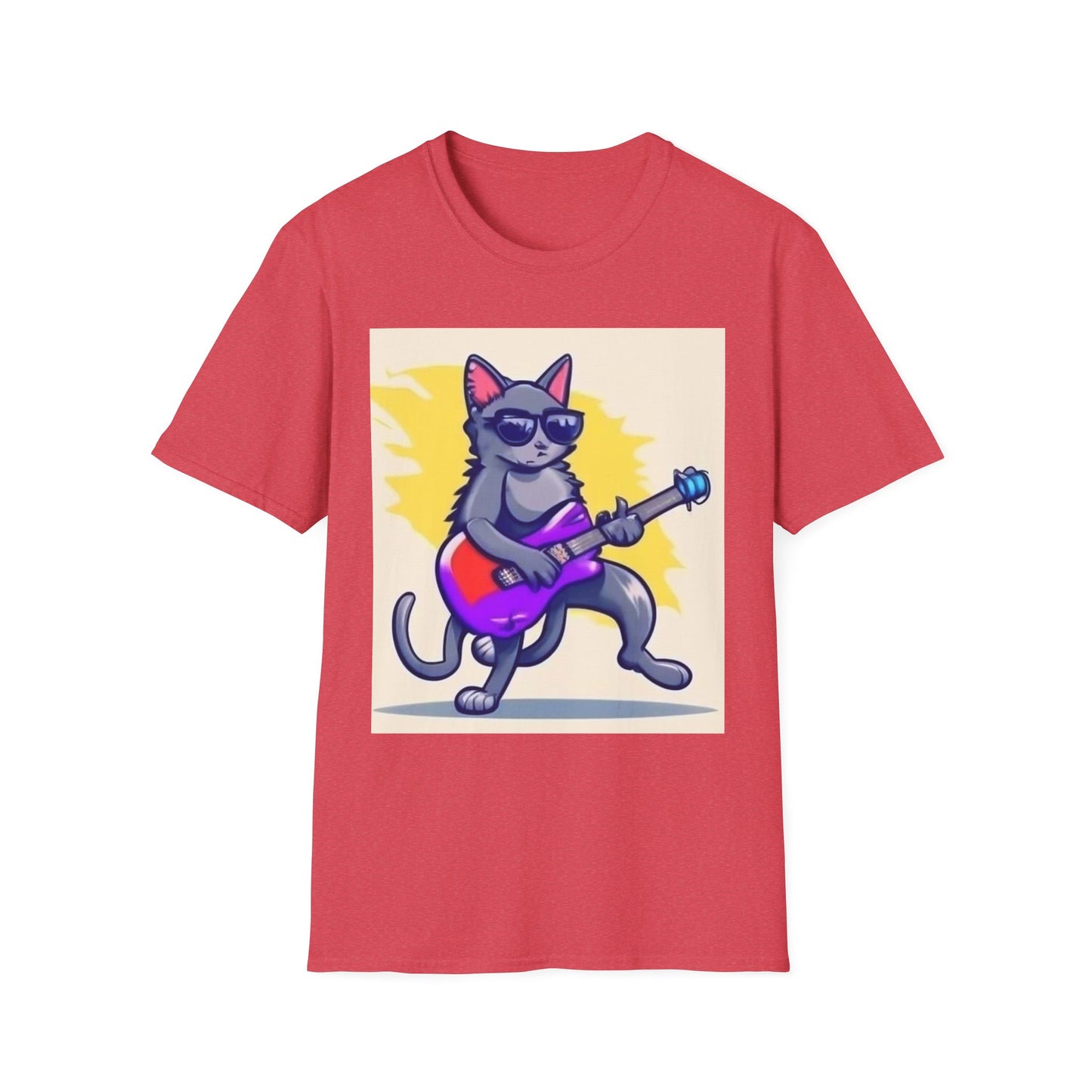 Colorful Tee Cat Rocking