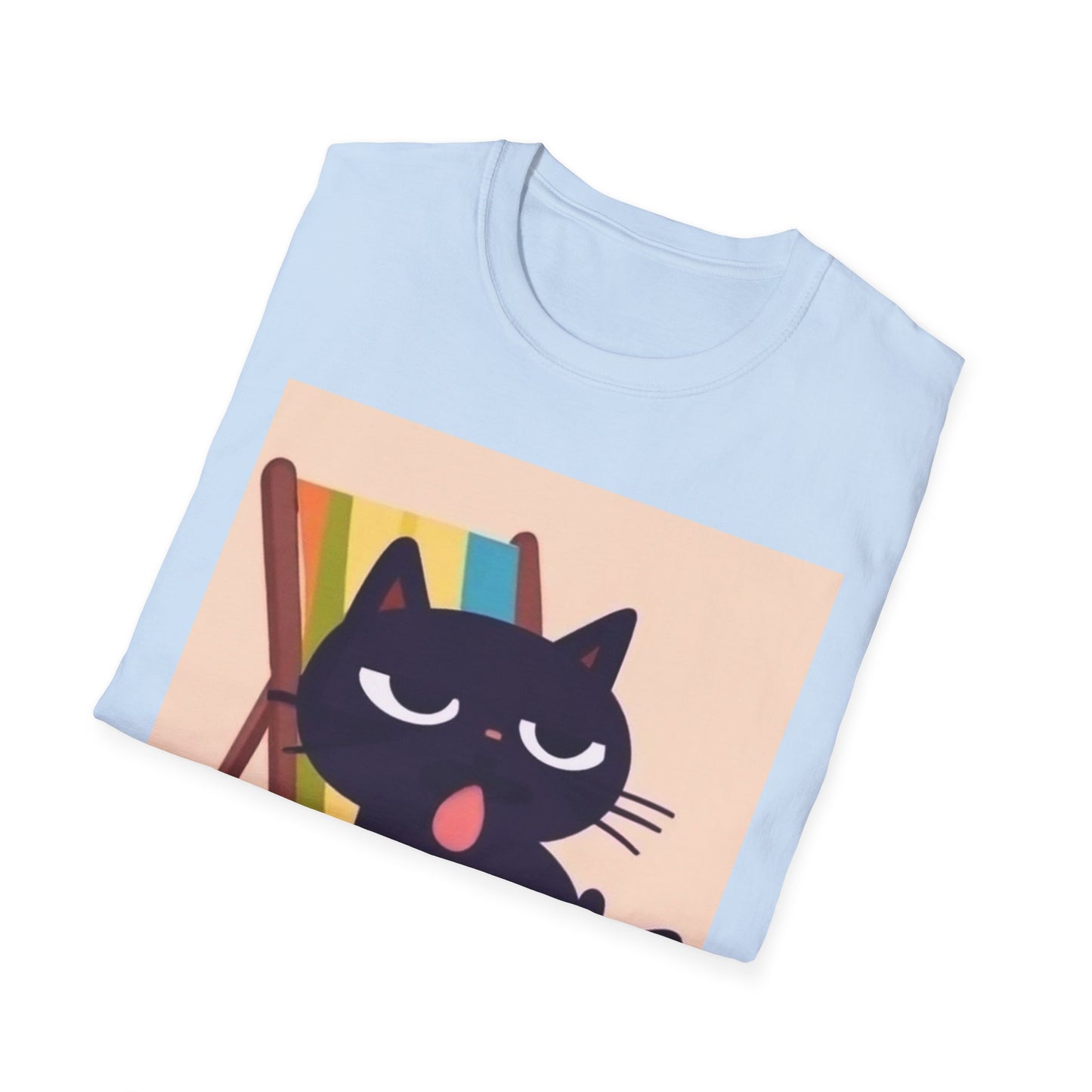 Cute Cat Graphic Unisex Softstyle T-Shirt - Perfect for Cat Lovers