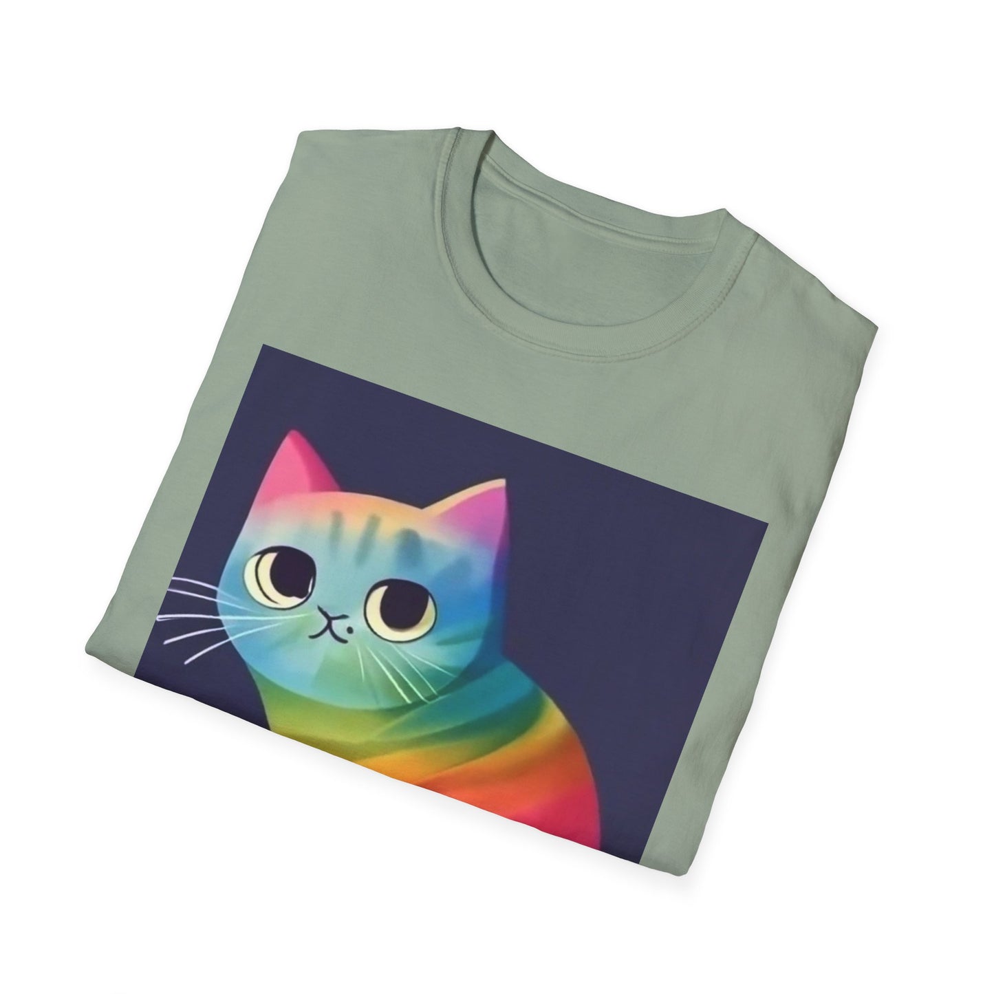 Colorful Tee for Cat Lovers