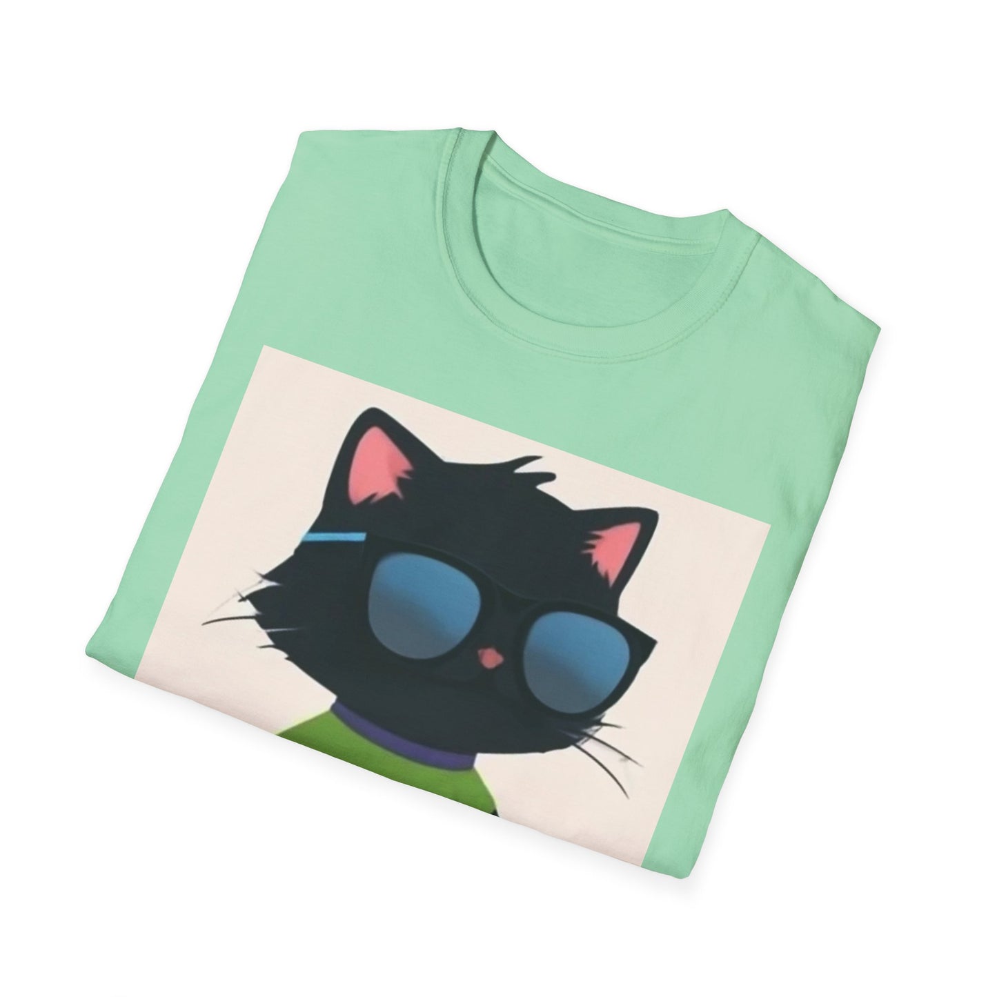 Cool Cat Unisex Softstyle T-Shirt - Fun & Playful Design for Cat Lovers