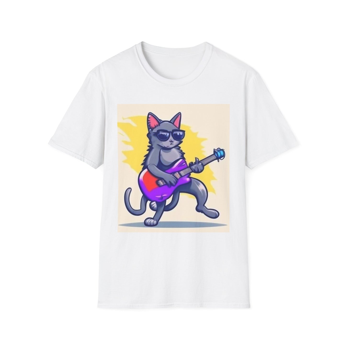 Colorful Tee Cat Rocking