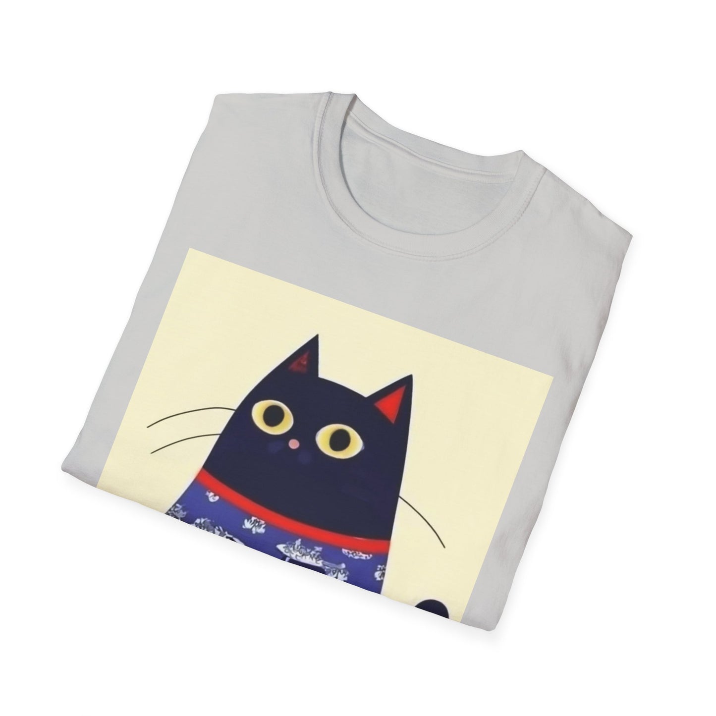 Cute Cat Illustration Unisex Softstyle T-Shirt