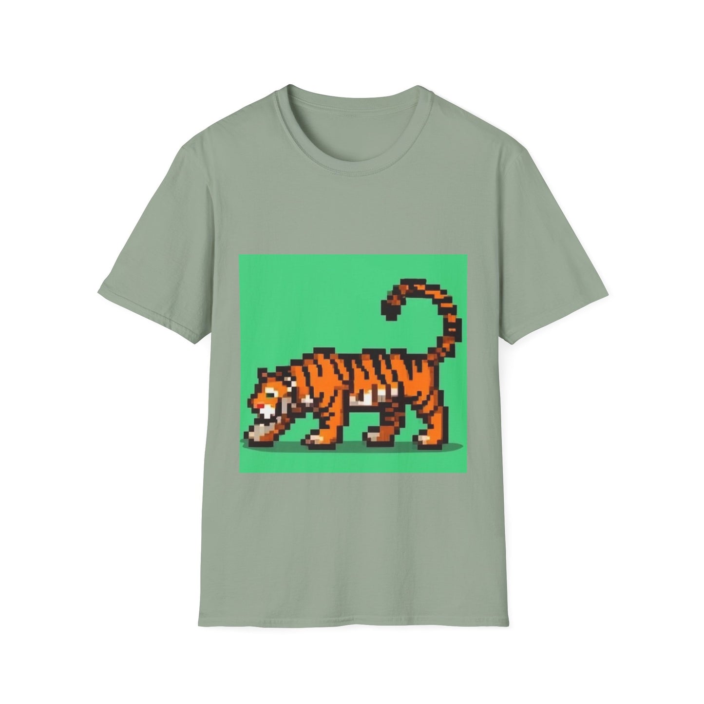 Unisex Softstyle T-Shirt Tiger Pixel Art