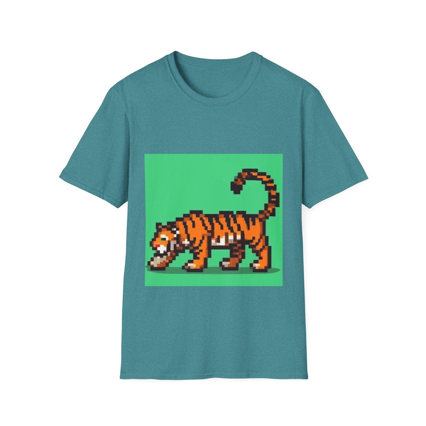 Unisex Softstyle T-Shirt Tiger Pixel Art