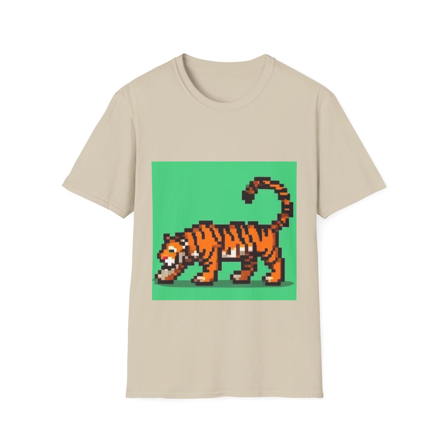 Unisex Softstyle T-Shirt Tiger Pixel Art