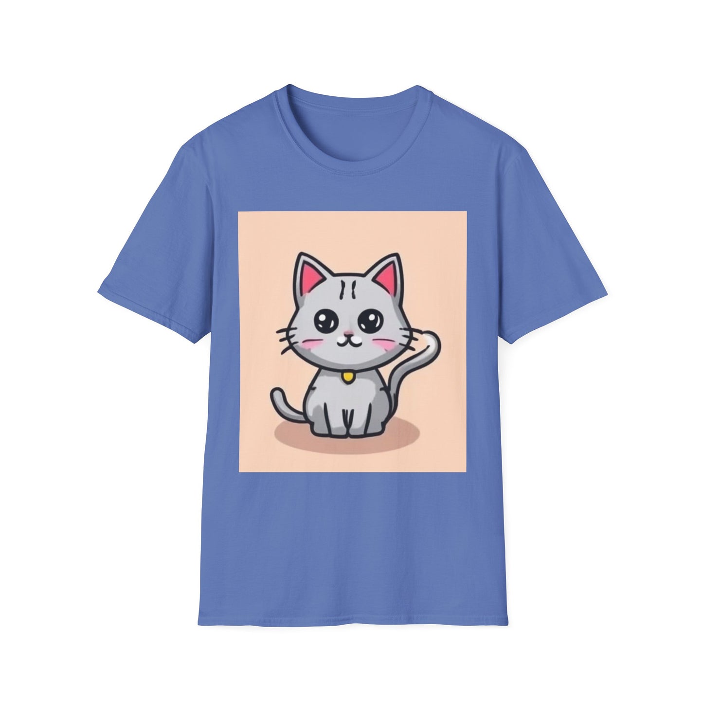 Cute Cat Graphic Unisex Softstyle T-Shirt - Perfect Gift for Cat Lovers