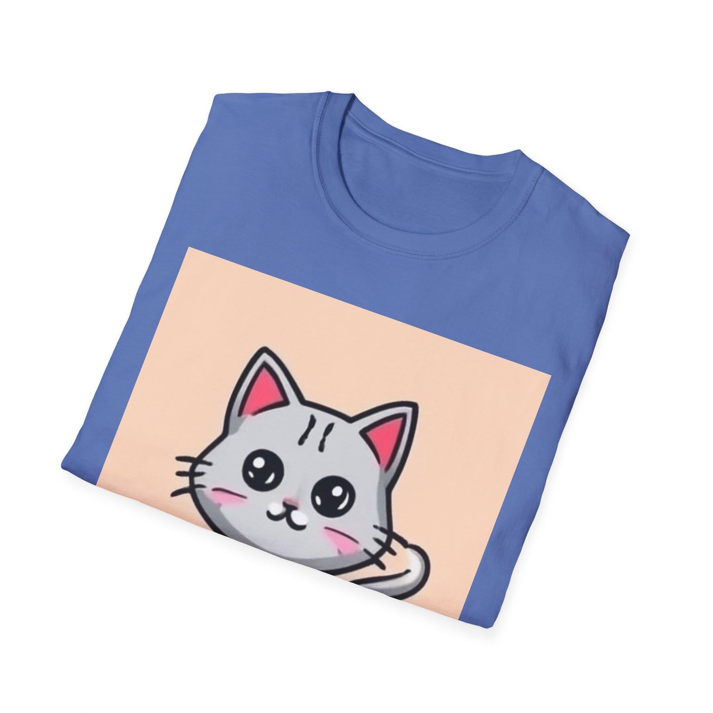 Cute Cat Graphic Unisex Softstyle T-Shirt - Perfect Gift for Cat Lovers