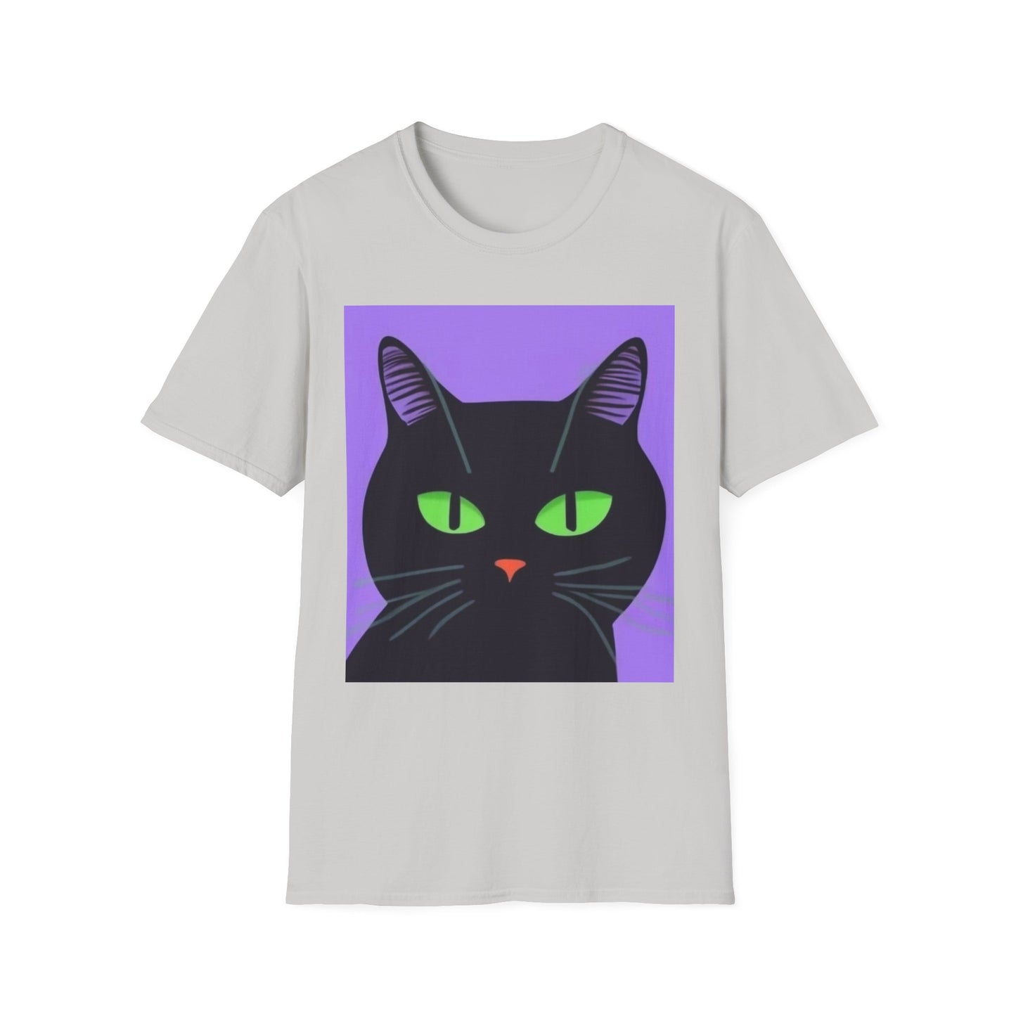 Cool Black Cat Unisex Softstyle T-Shirt - Perfect for Cat Lovers