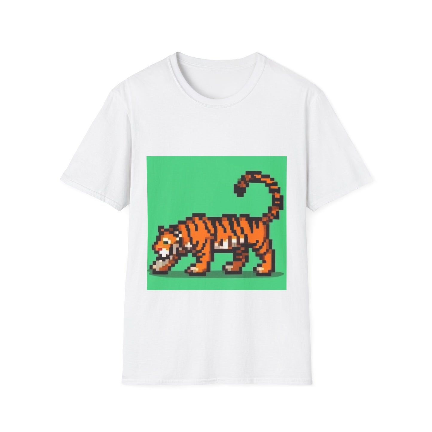 Unisex Softstyle T-Shirt Tiger Pixel Art