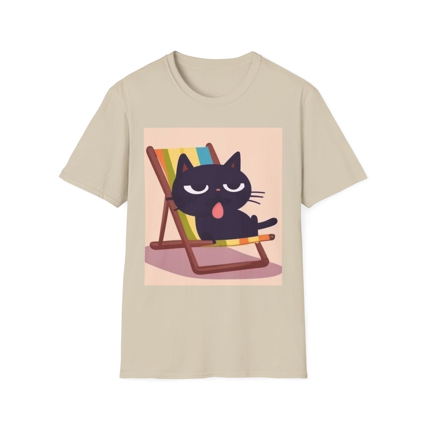 Cute Cat Graphic Unisex Softstyle T-Shirt - Perfect for Cat Lovers