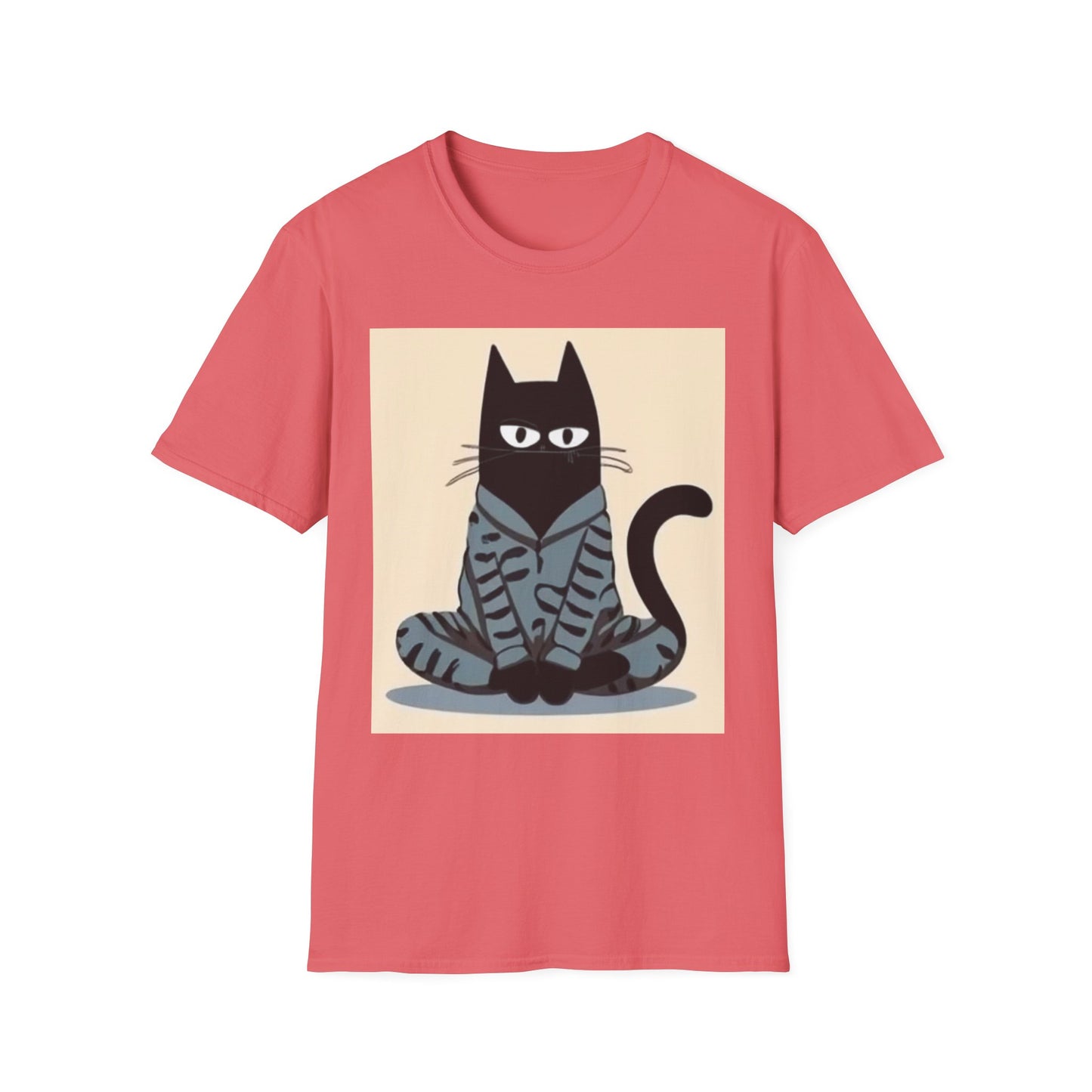 Cool Cat Graphic Unisex Softstyle T-Shirt - Fun & Stylish for Cat Lovers