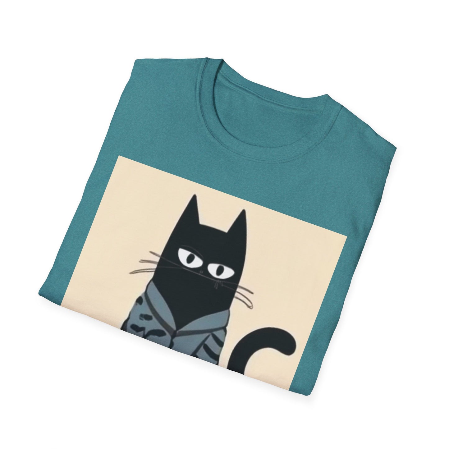 Cool Cat Graphic Unisex Softstyle T-Shirt - Fun & Stylish for Cat Lovers