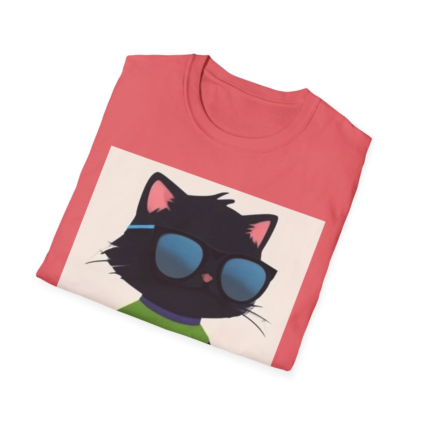 Cool Cat Unisex Softstyle T-Shirt - Fun & Playful Design for Cat Lovers