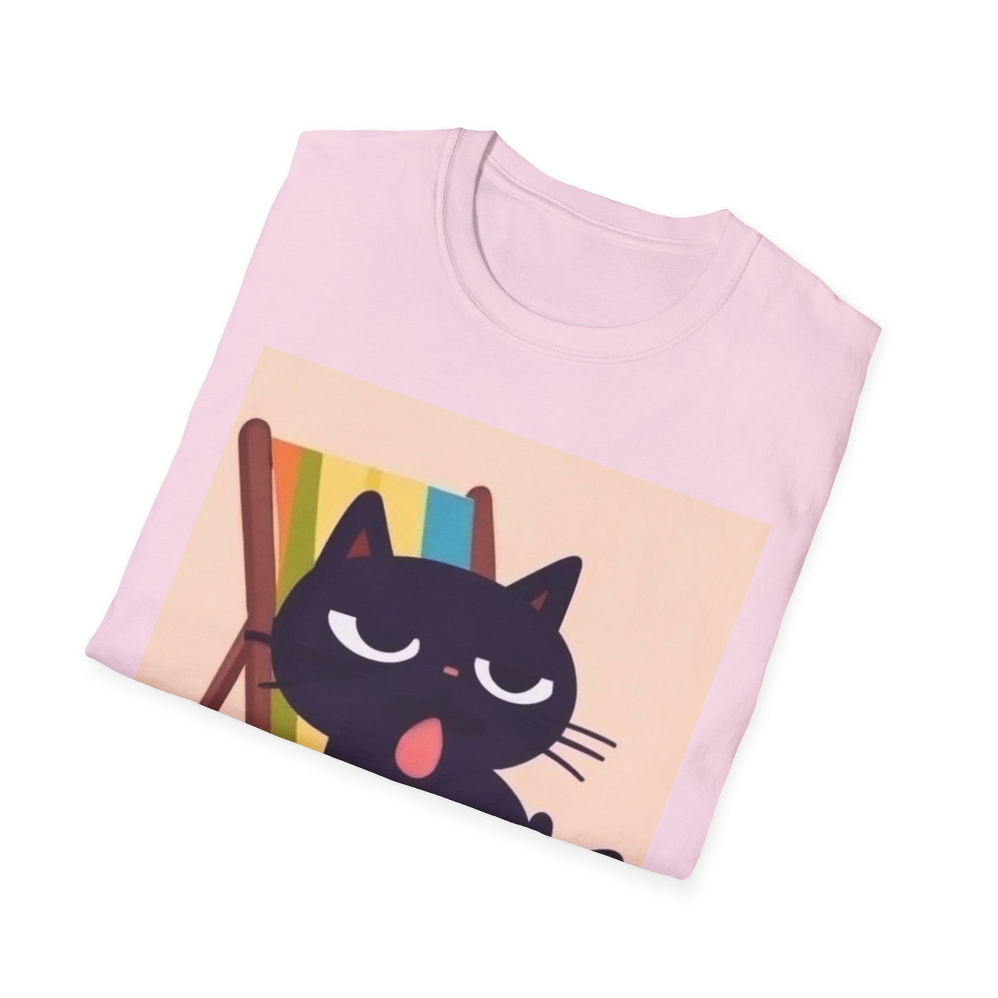 Cute Cat Graphic Unisex Softstyle T-Shirt - Perfect for Cat Lovers