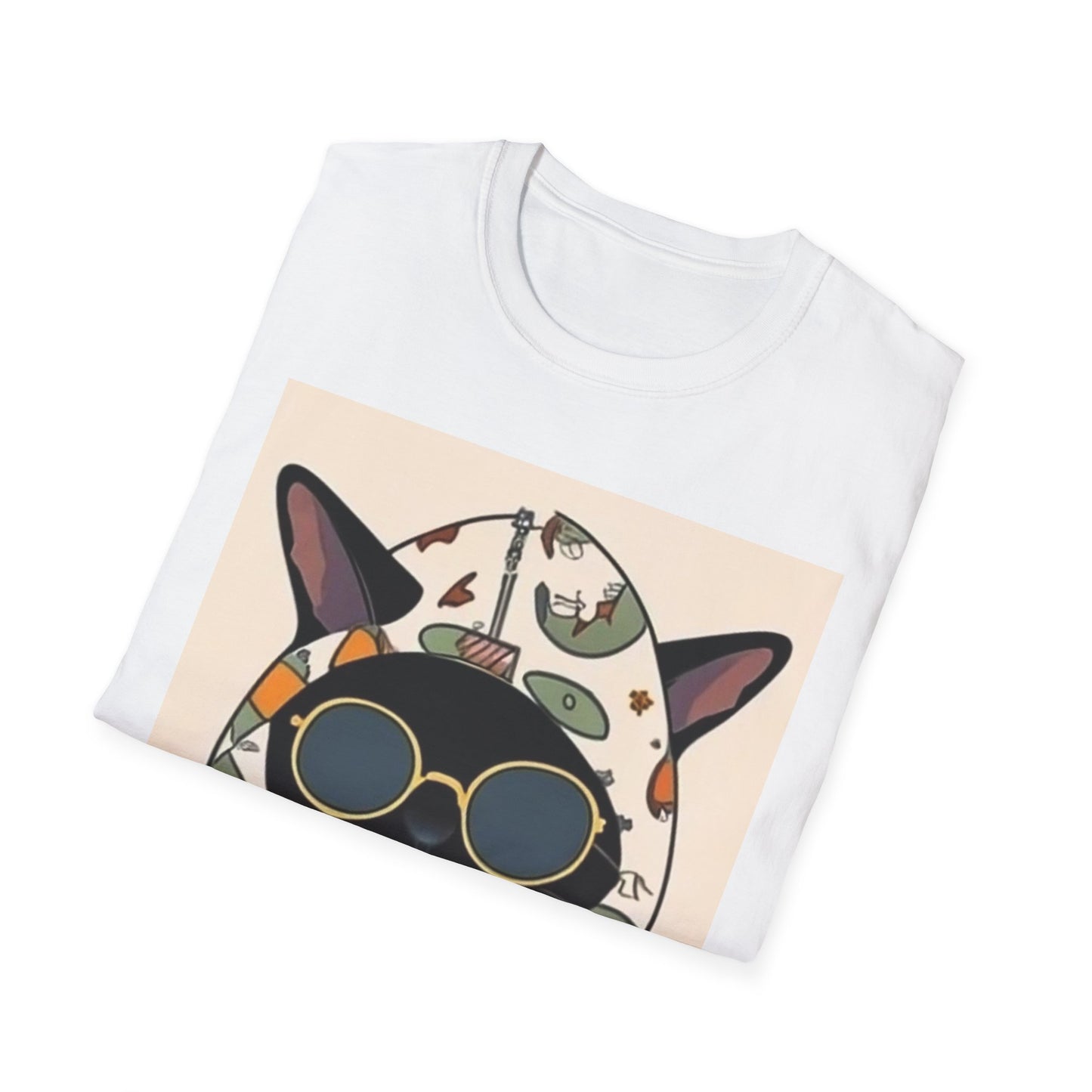 Cool Cat Graphic Unisex Softstyle T-Shirt - Perfect Gift for Cat Lovers