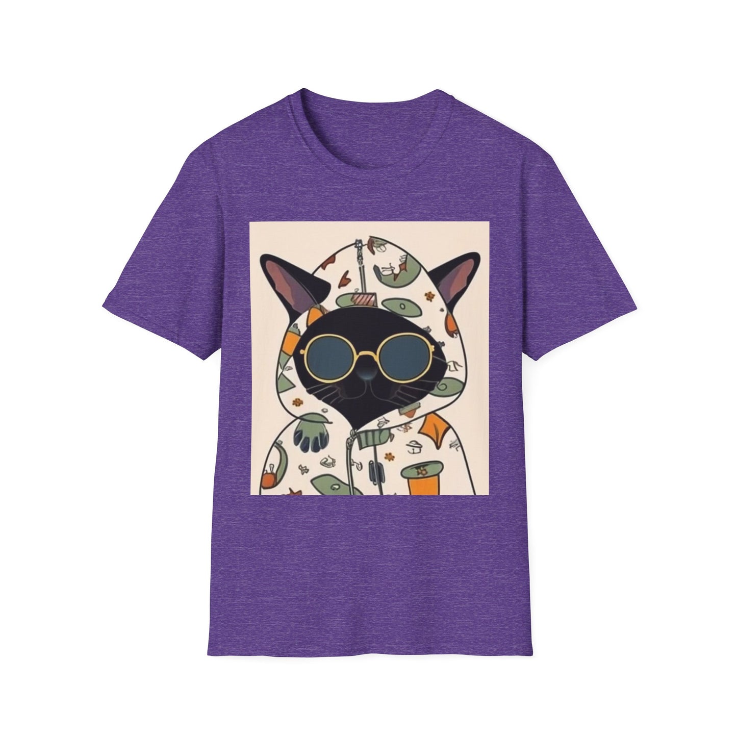 Cool Cat Graphic Unisex Softstyle T-Shirt - Perfect Gift for Cat Lovers