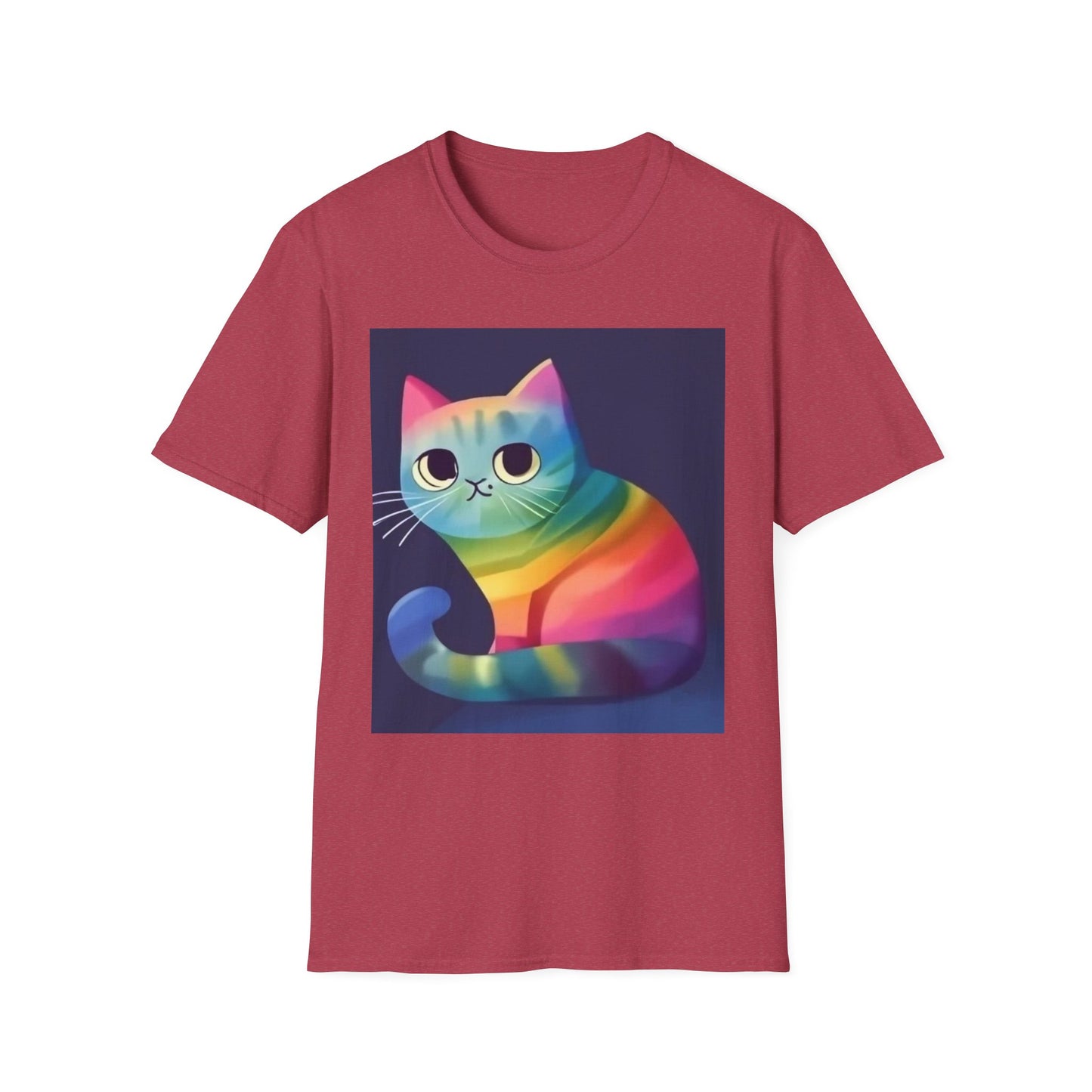 Colorful Tee for Cat Lovers