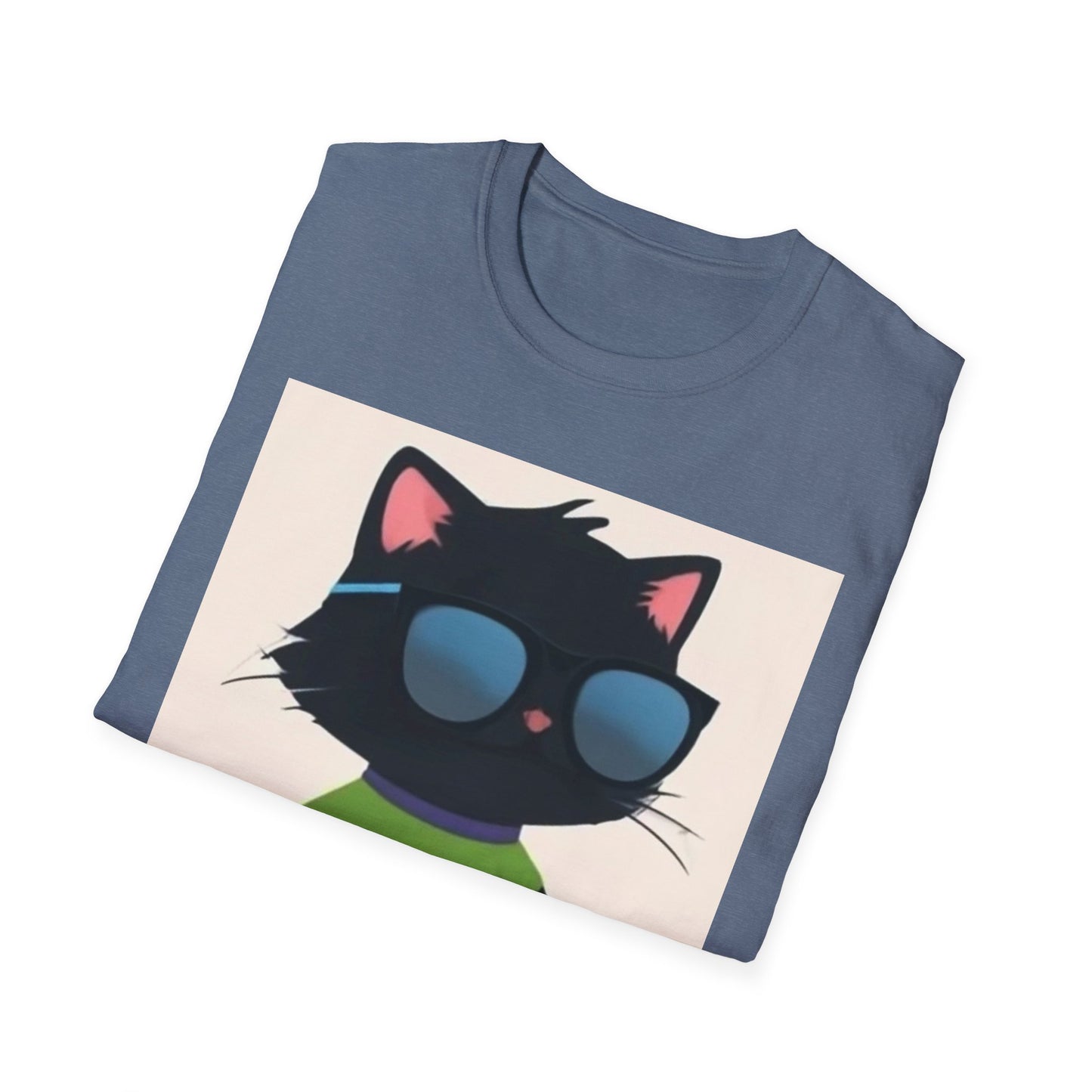 Cool Cat Unisex Softstyle T-Shirt - Fun & Playful Design for Cat Lovers