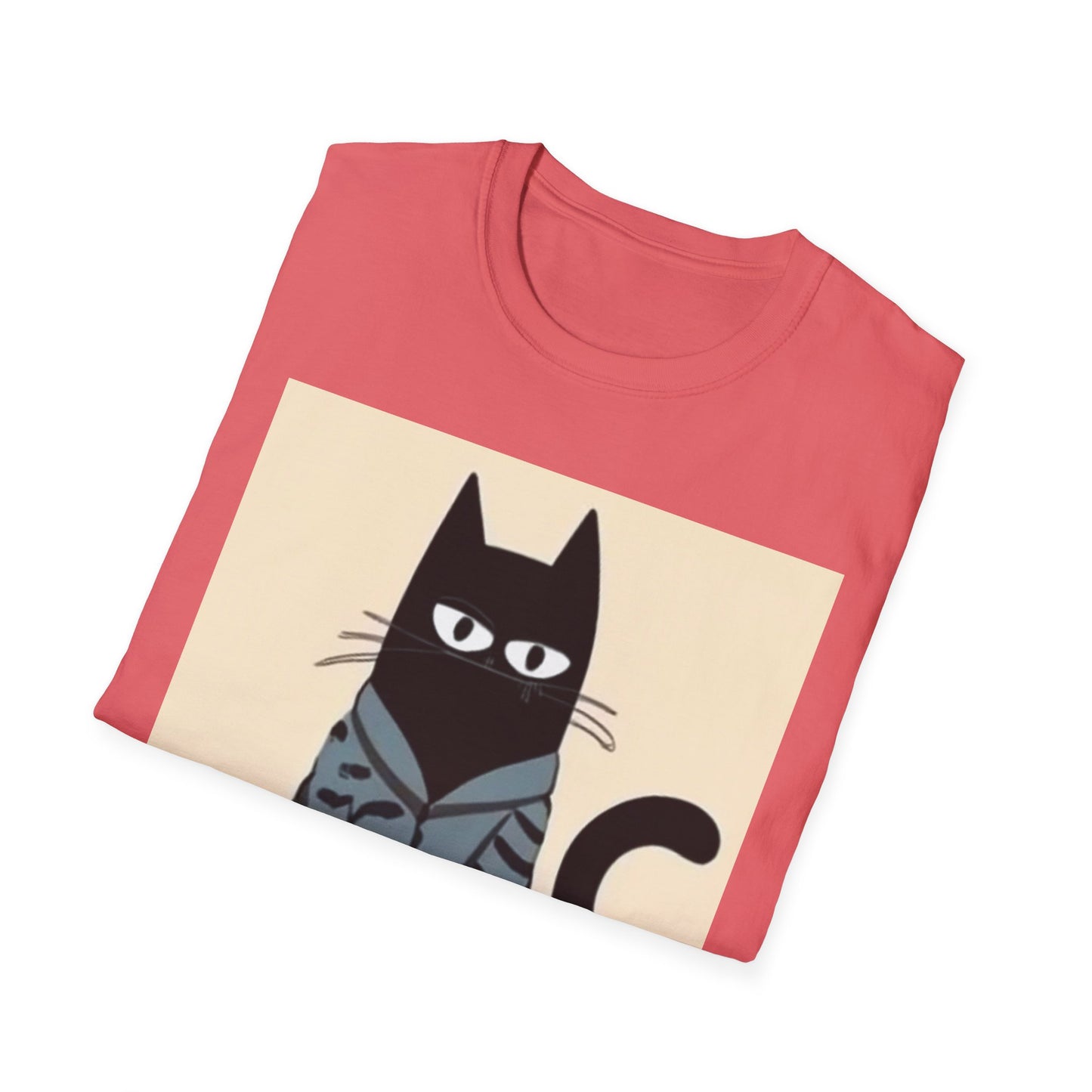 Cool Cat Graphic Unisex Softstyle T-Shirt - Fun & Stylish for Cat Lovers