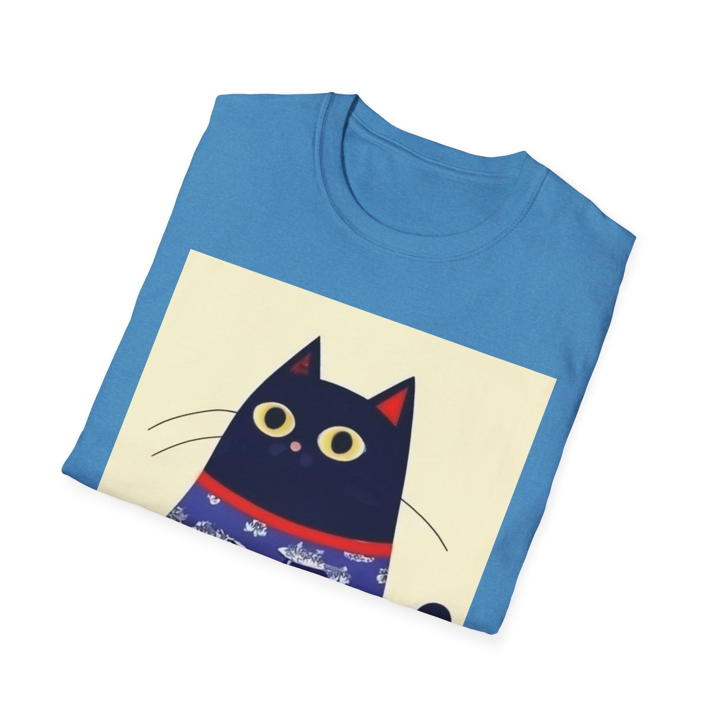 Cute Cat Illustration Unisex Softstyle T-Shirt