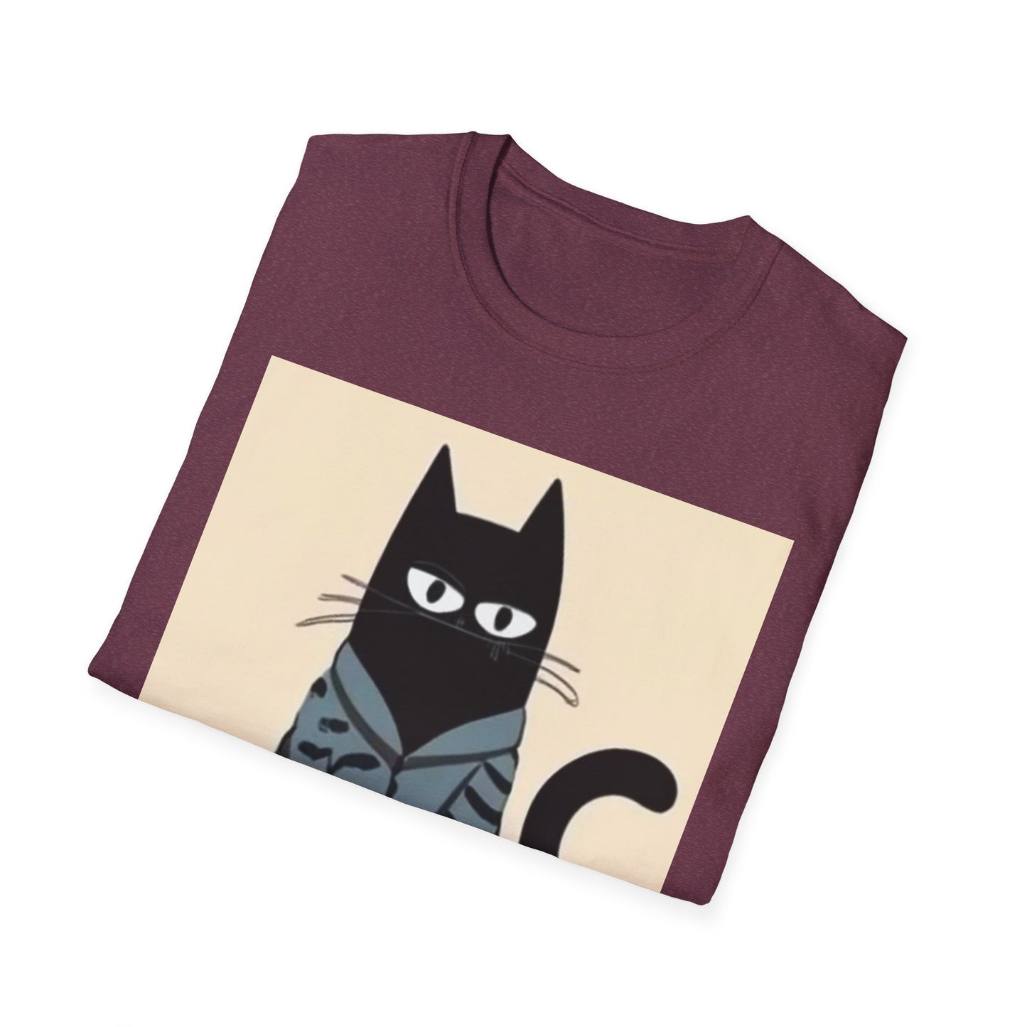 Cool Cat Graphic Unisex Softstyle T-Shirt - Fun & Stylish for Cat Lovers