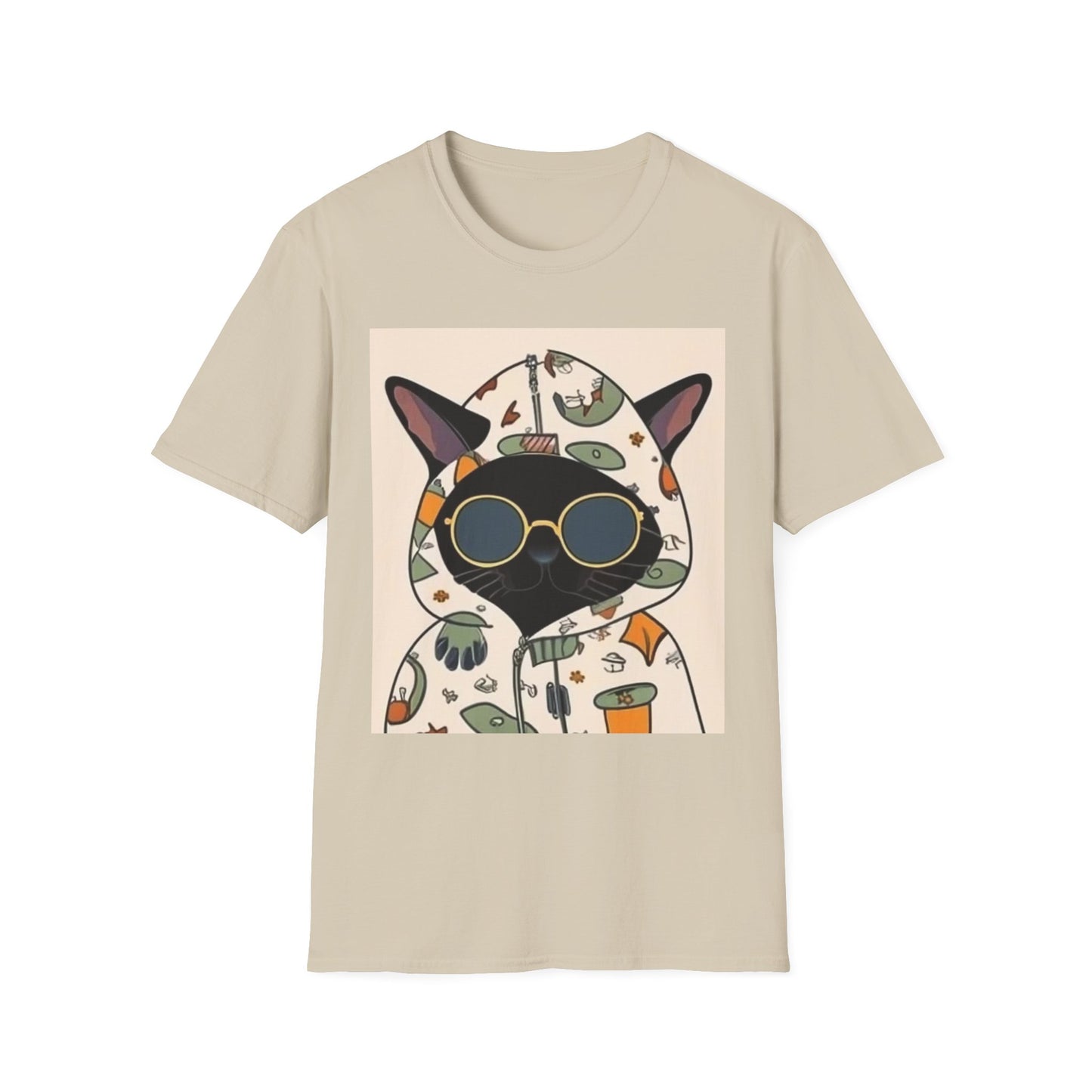 Cool Cat Graphic Unisex Softstyle T-Shirt - Perfect Gift for Cat Lovers