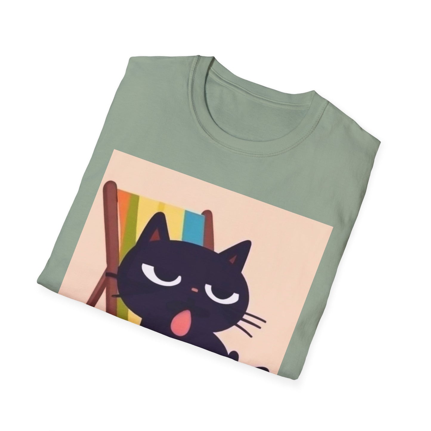 Cute Cat Graphic Unisex Softstyle T-Shirt - Perfect for Cat Lovers