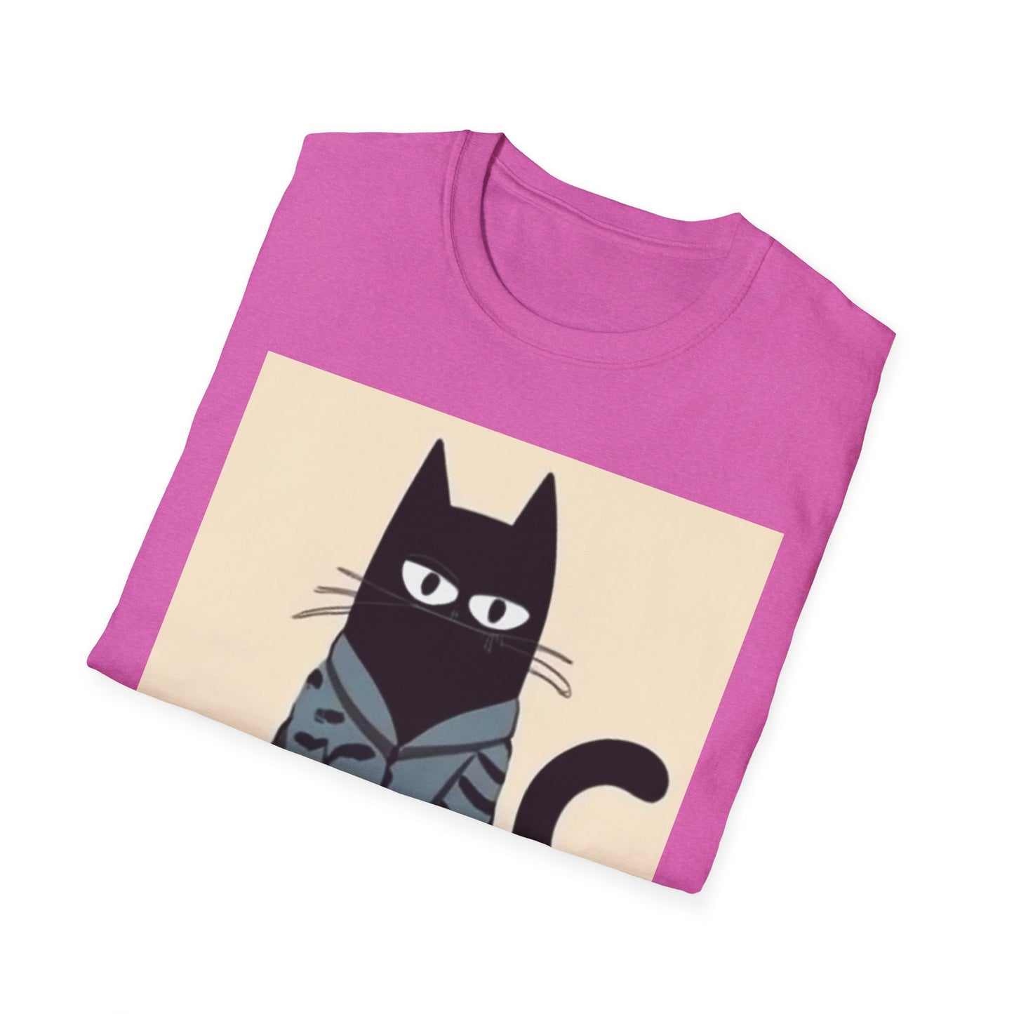 Cool Cat Graphic Unisex Softstyle T-Shirt - Fun & Stylish for Cat Lovers