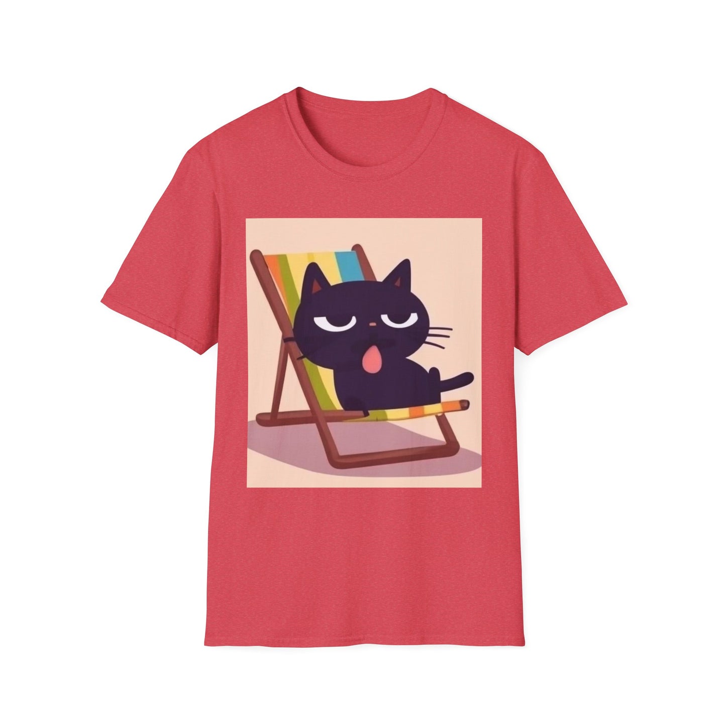 Cute Cat Graphic Unisex Softstyle T-Shirt - Perfect for Cat Lovers