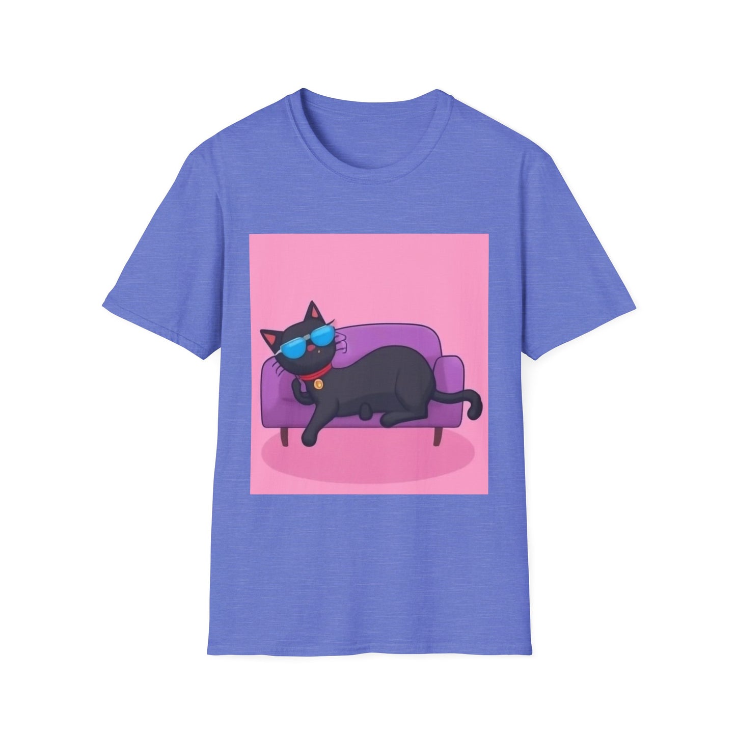 Chill Cat Unisex T-Shirt - Cool Sunglasses & Couch Vibe