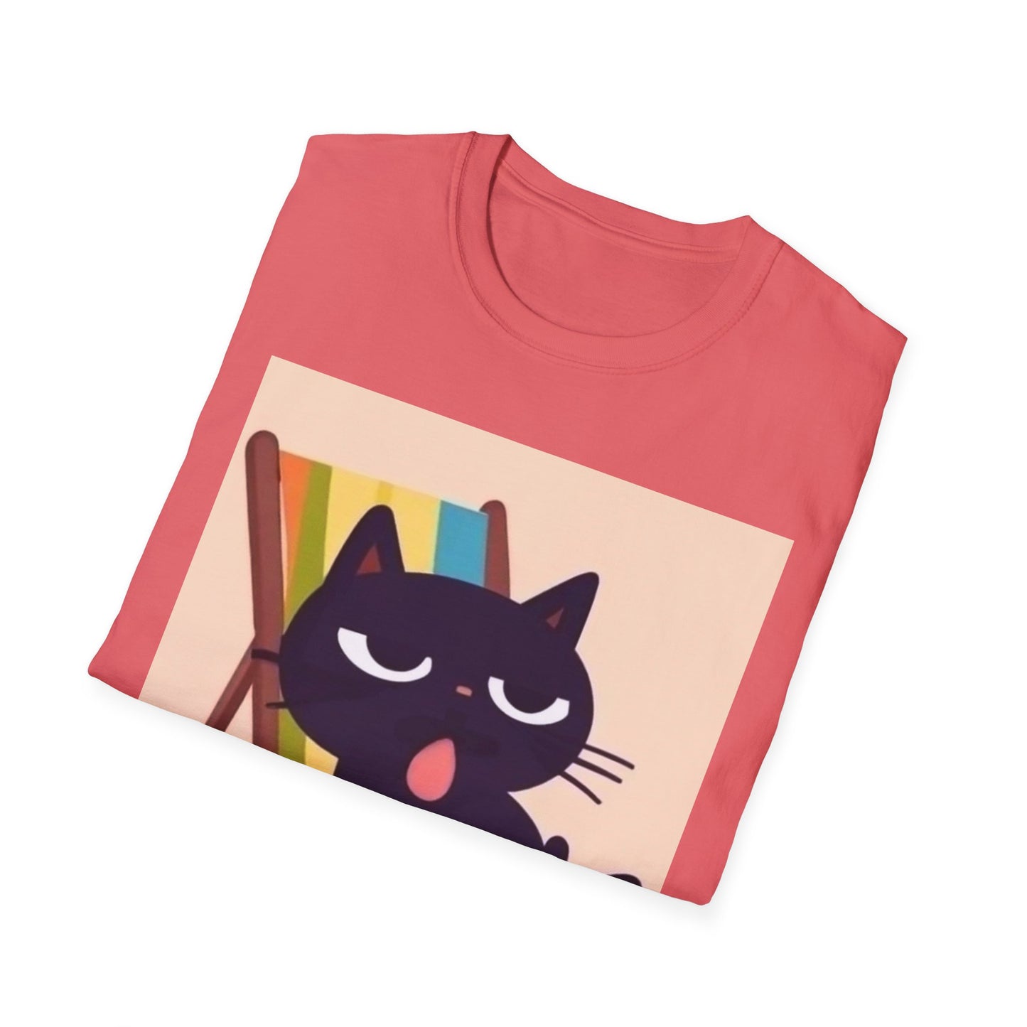 Cute Cat Graphic Unisex Softstyle T-Shirt - Perfect for Cat Lovers